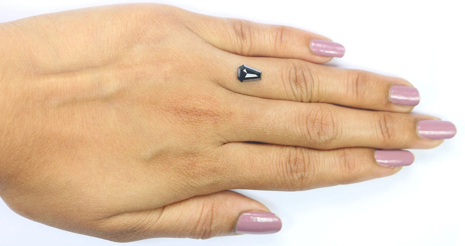 1.16 CT Natural Loose Coffin Shape Diamond Black Color Coffin Cut Diamond 8.15 MM Natural Diamond Black Color Coffin Rose Cut Diamond NQ2519