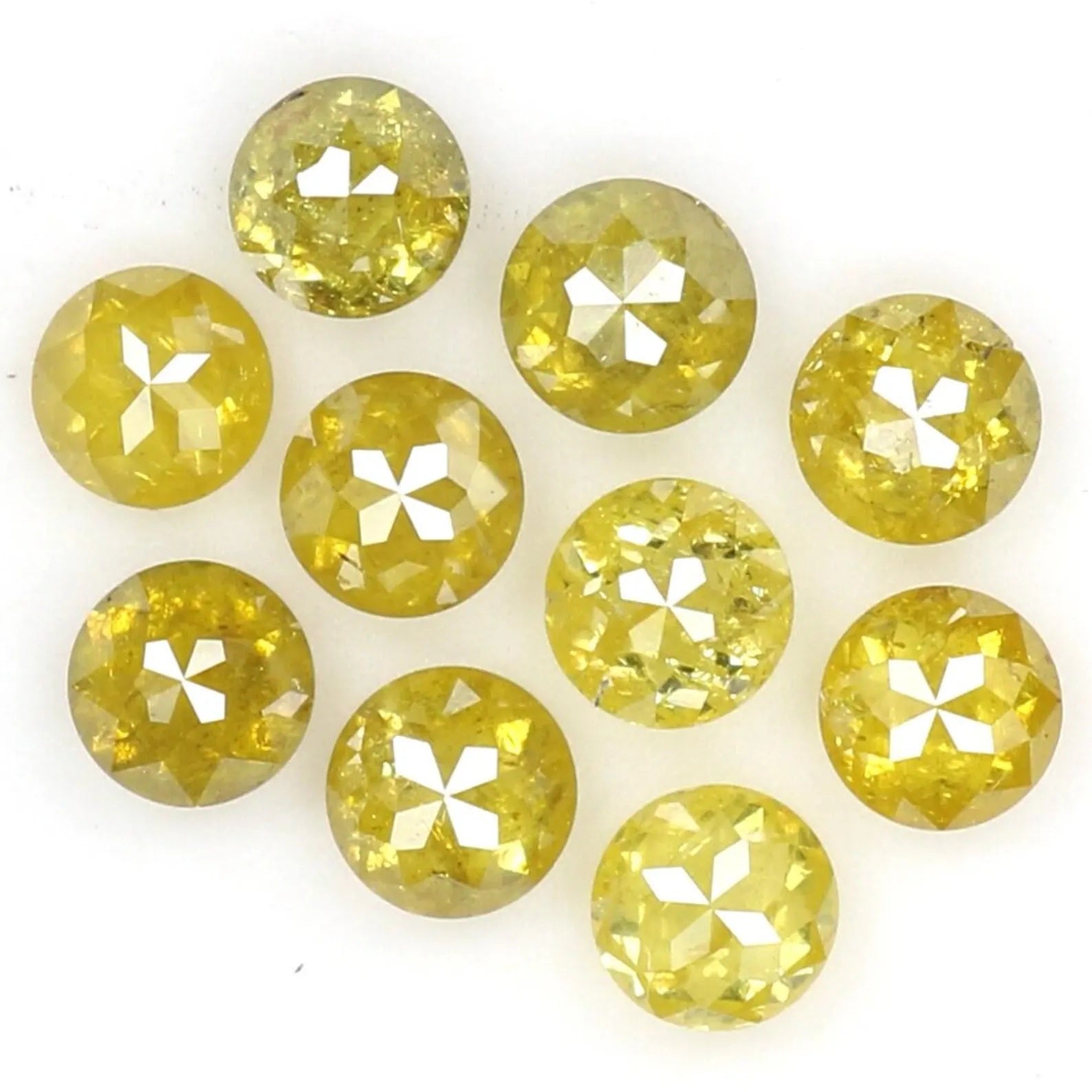 0.94 CT Natural Loose Round Shape Diamond Yellow Color Round Cut Diamond 2.50 MM Natural Diamond Yellow Color Round Rose Cut Diamond NQ393
