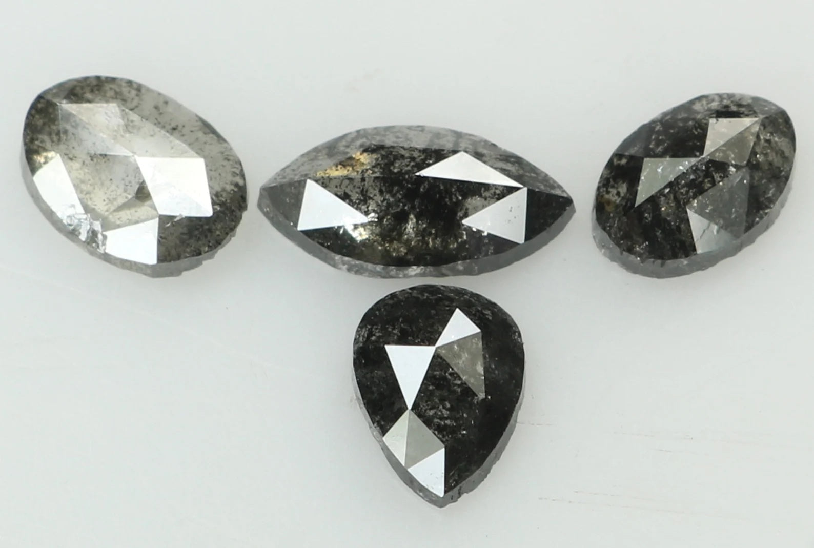 1.39 Ct Natural Loose Mix Shape Diamond Grey Color Mix Shape Diamond 5.10 MM Natural Loose Diamond Grey Mix Shape Rose Cut Diamond KDN8513