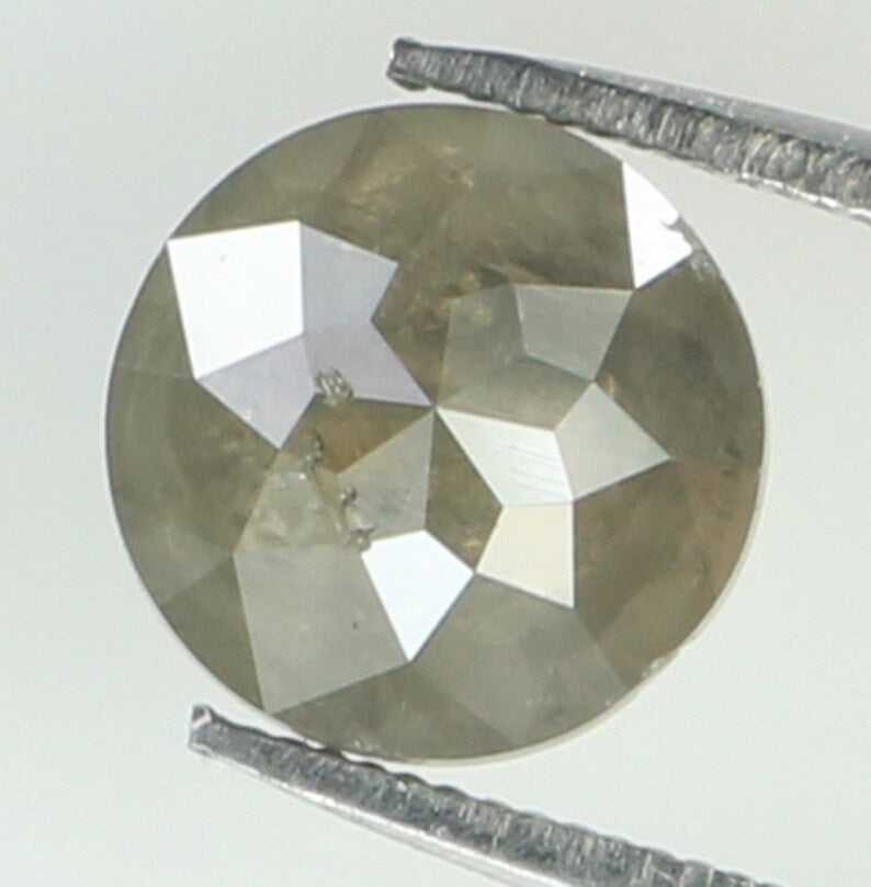 0.79 Ct Natural Loose Round Rose Cut Diamond Grey Color Round Cut Diamond 5.50 MM Natural Loose Diamond Round Shape Rose Cut Diamond N8607