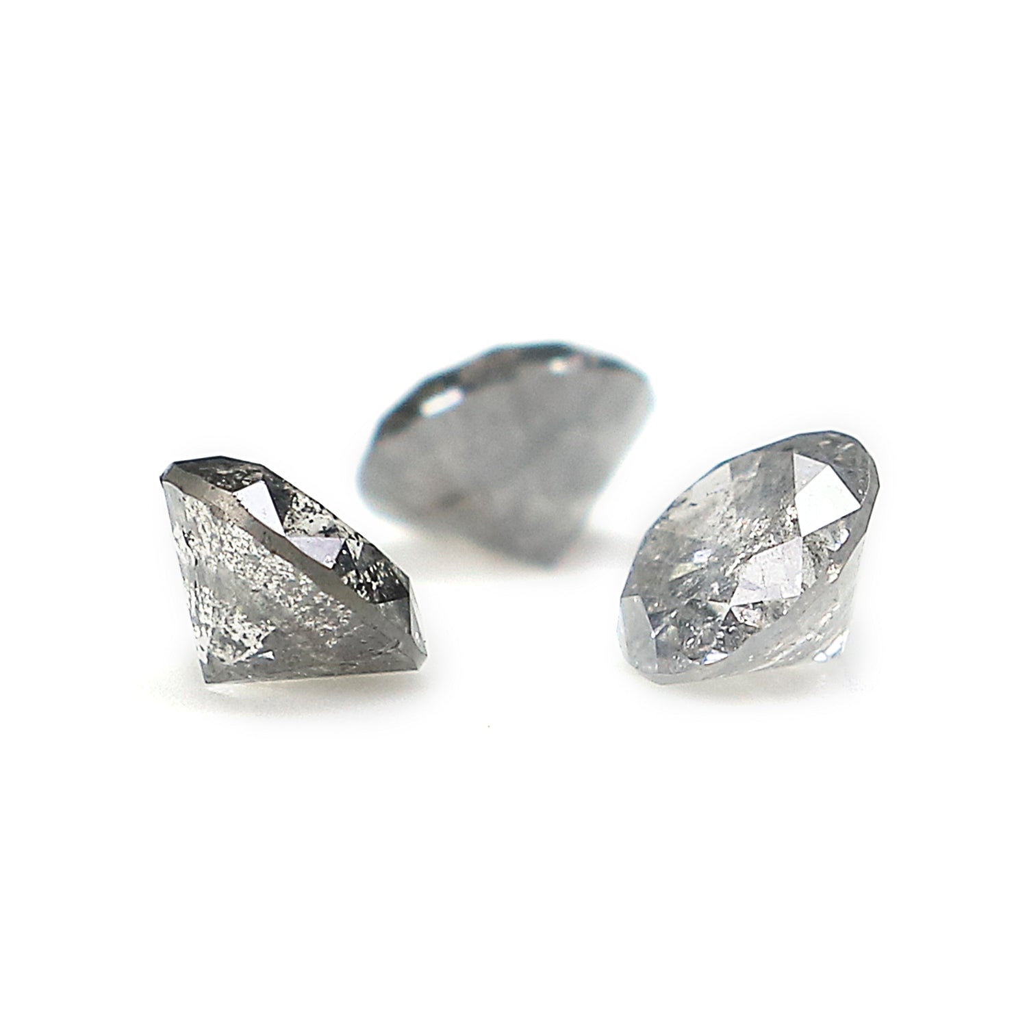 0.97 Ct Natural Loose Round Shape Diamond Salt And Pepper Round Diamond 4.20 MM Natural Loose Diamond Round Brilliant Cut Diamond LQ1374