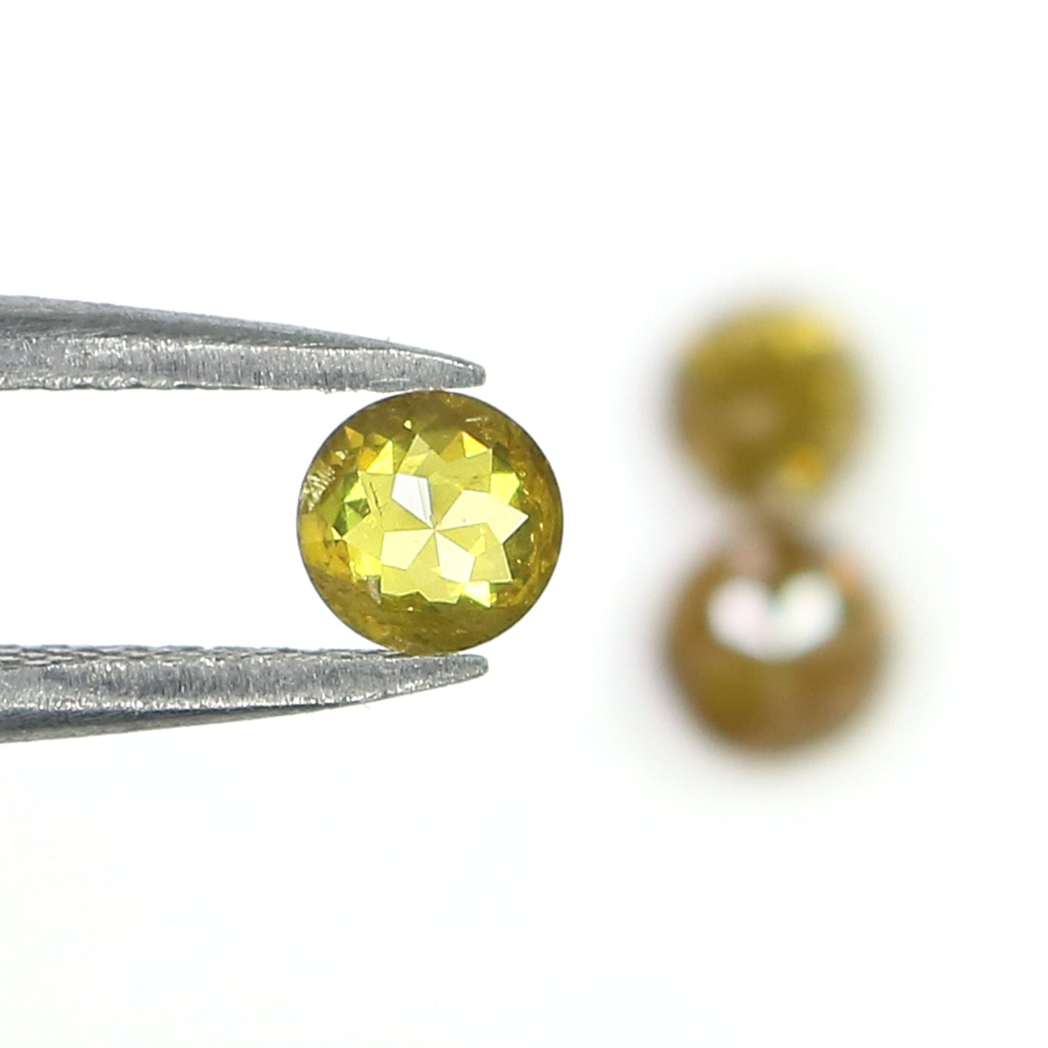 1.06 CT Natural Loose Round Rose Cut Diamond Yellow Color Round Shape Diamond 3.95 MM Natural Loose Brown Color Rose Cut Diamond LQ1039
