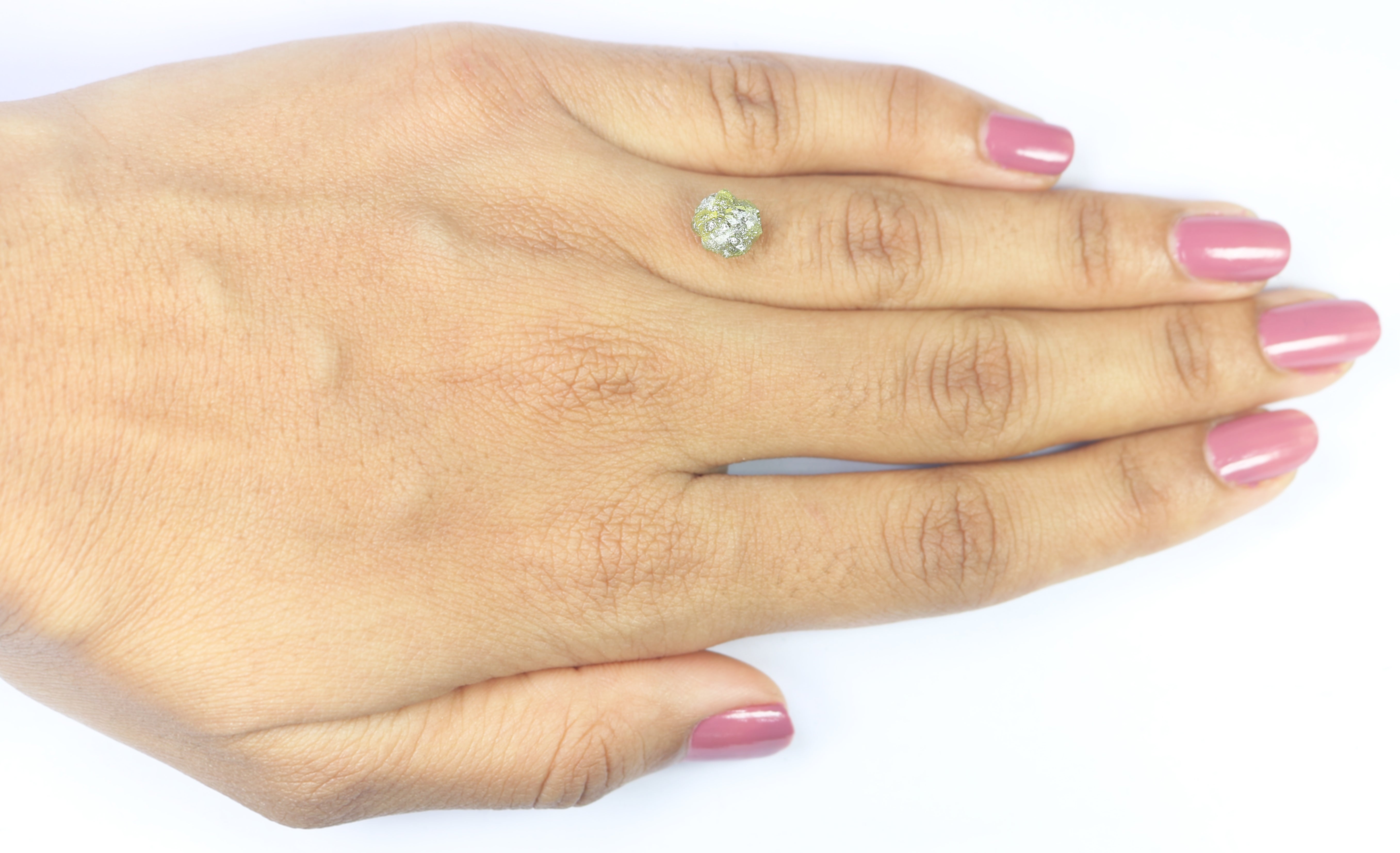 3.00 CT Natural Loose Rough Shape Diamond Yellow Color Rough Uncut Diamond 8.40 MM Natural Grey Color Rough Irregular Cut Diamond LQ3369