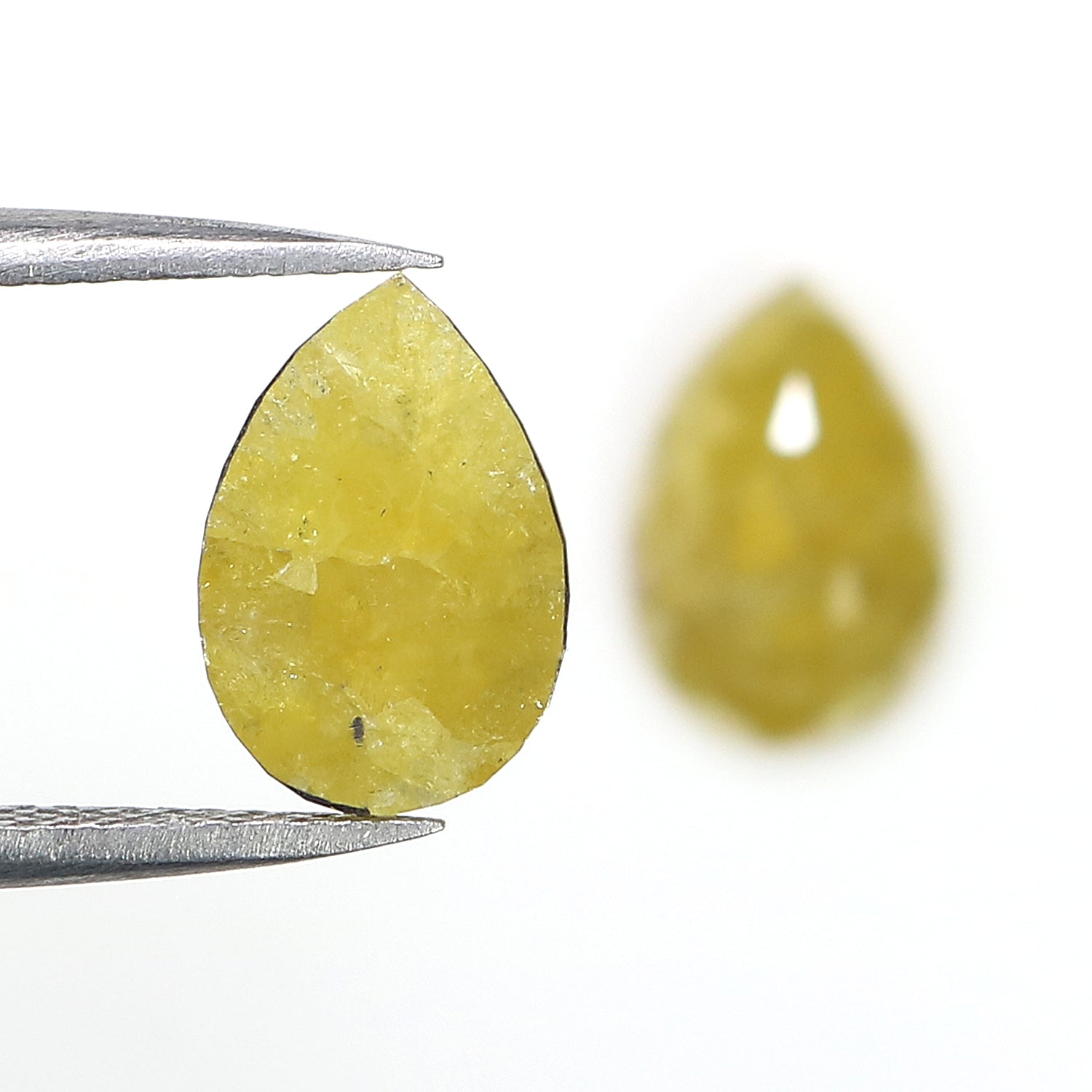 3.58 CT Natural Loose Pear Shape Pair Diamond Yellow Color Diamond 10.35 MM Natural Loose Diamond Pear Cut Diamond Pear Pair Diamond LQ3010