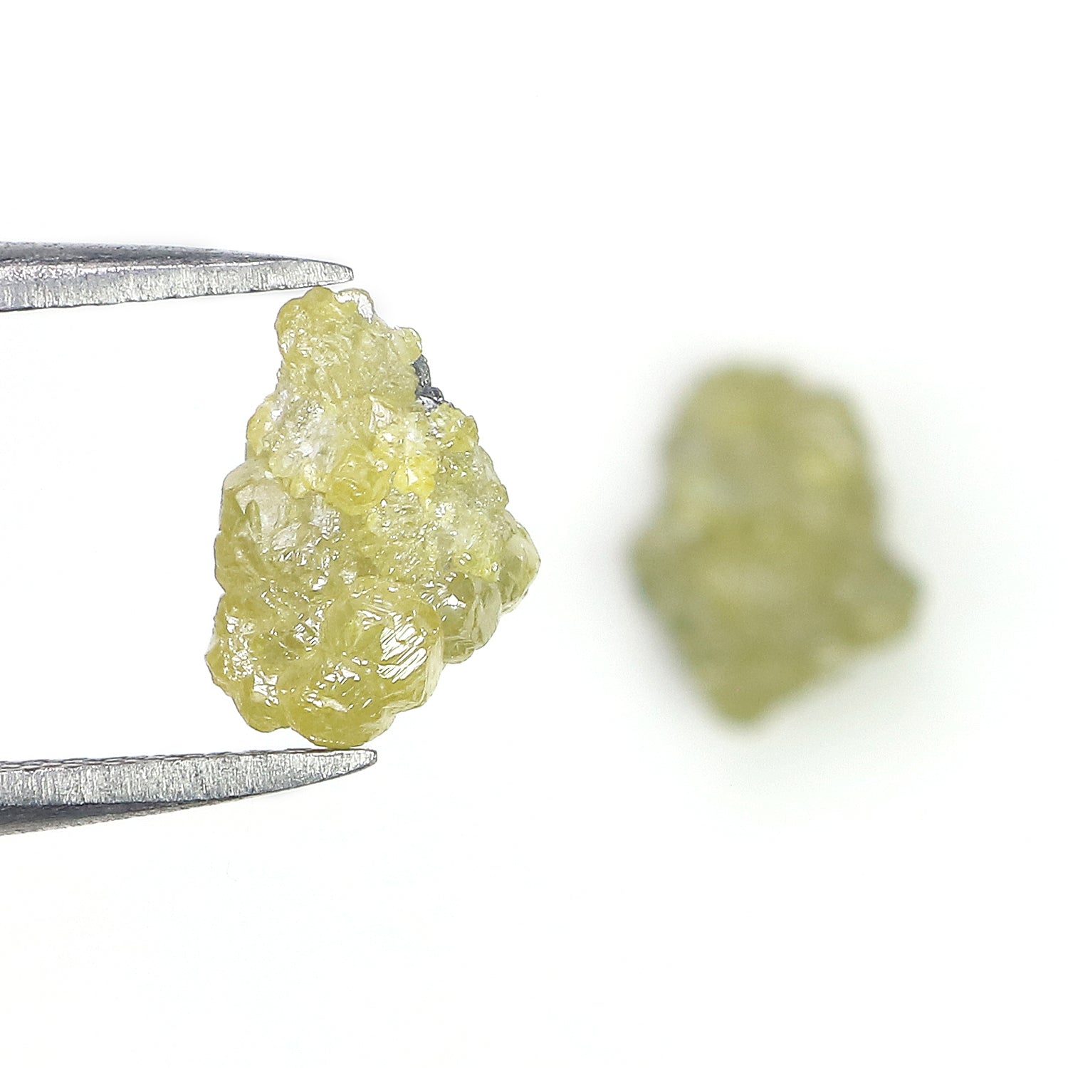 3.78 CT Natural Loose Rough Shape Diamond Yellow Color Rough Uncut Diamond 9.00 MM Natural Grey Color Rough Irregular Cut Diamond LQ3360