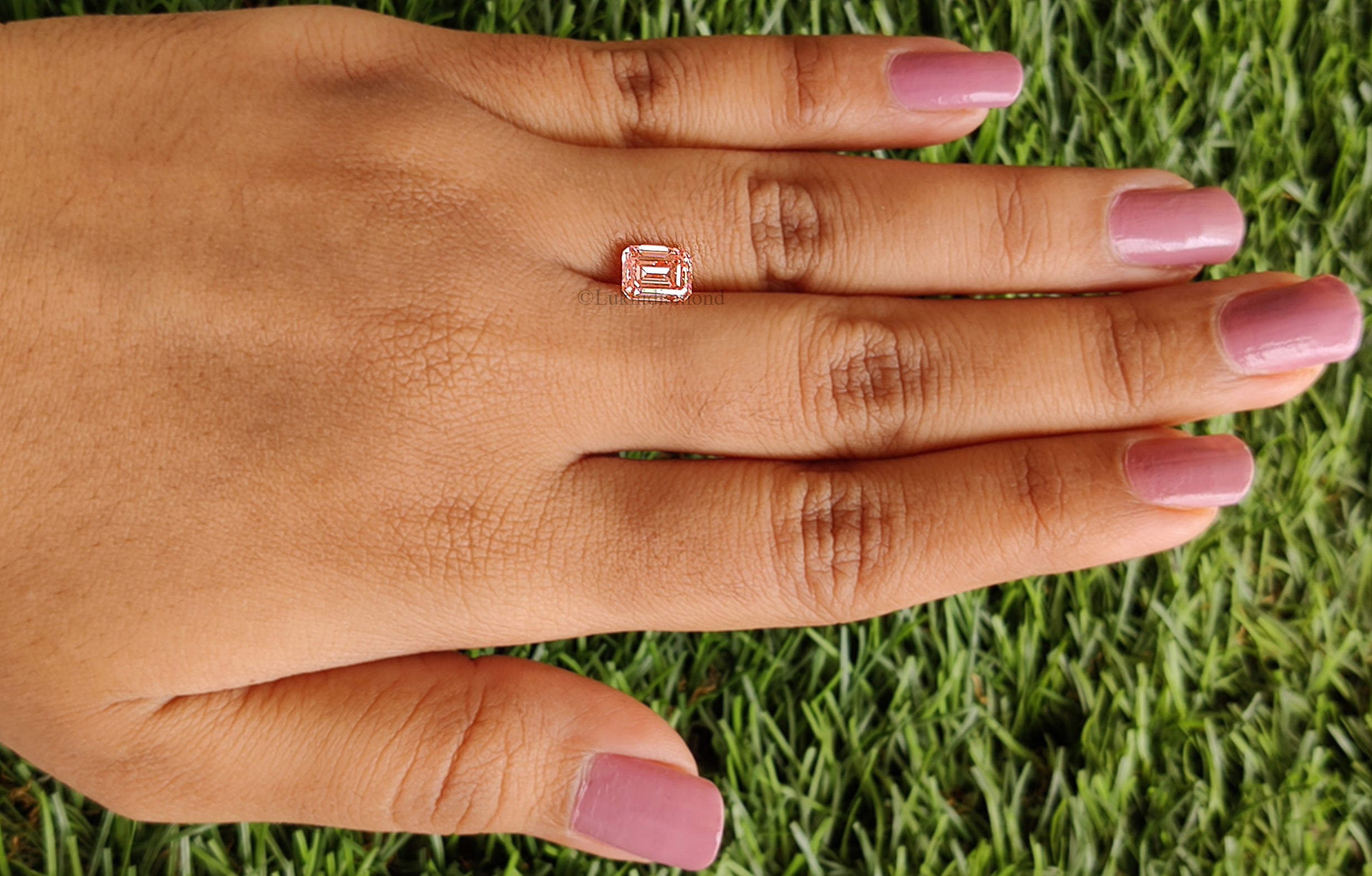 1.41 CT IGI Certified Emerald Cut Fancy Vivid Pink Color Diamond VS1 Clarity Diamond Lab Grown Diamond Lab Created Emerald CVD Diamond L3417
