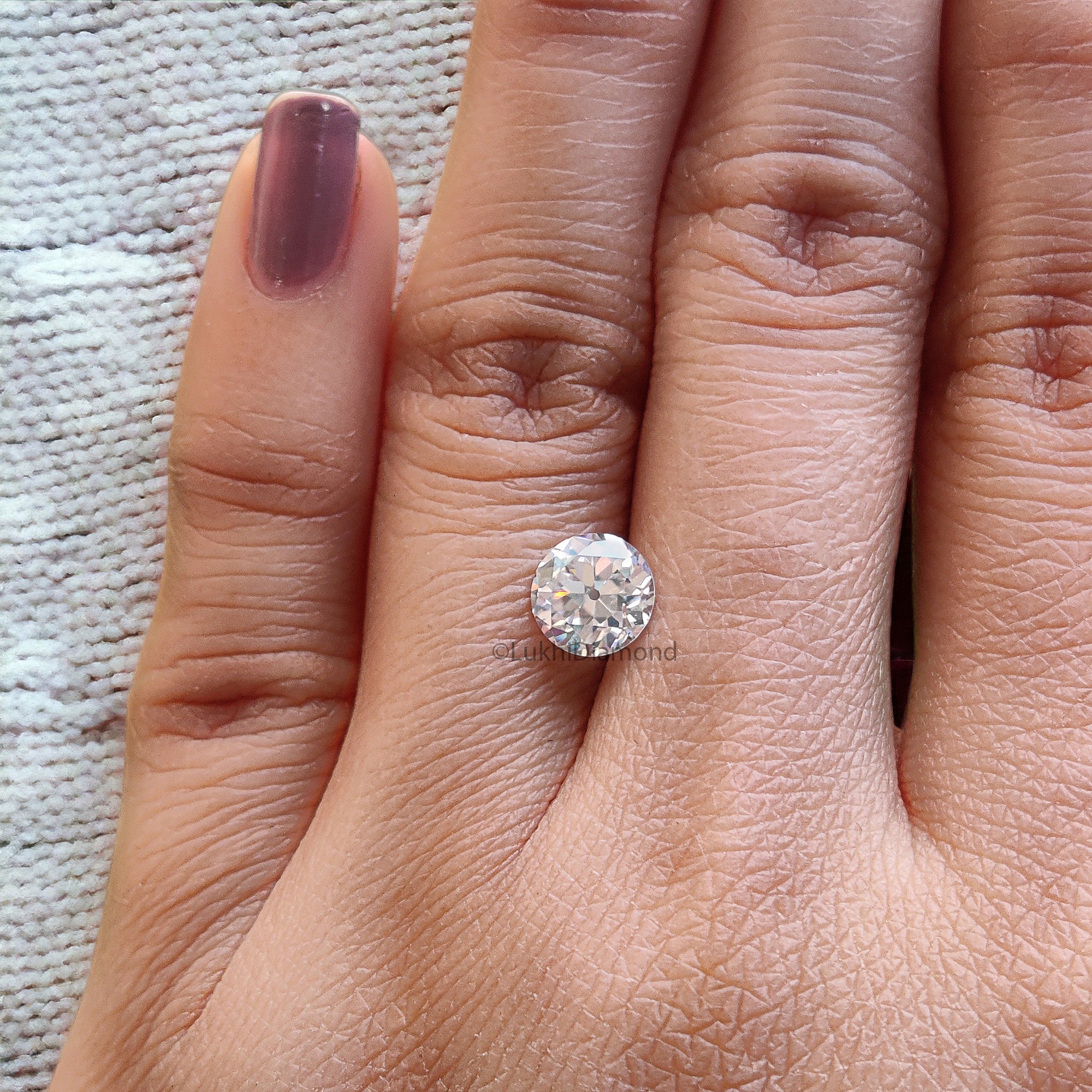 Round Old European Cut Loose White Moissanite Stone 6.5,7,8,9 MM Vintage Antique Handcrafted Eye Clean Moissanite Engagement Gift Ring Q119