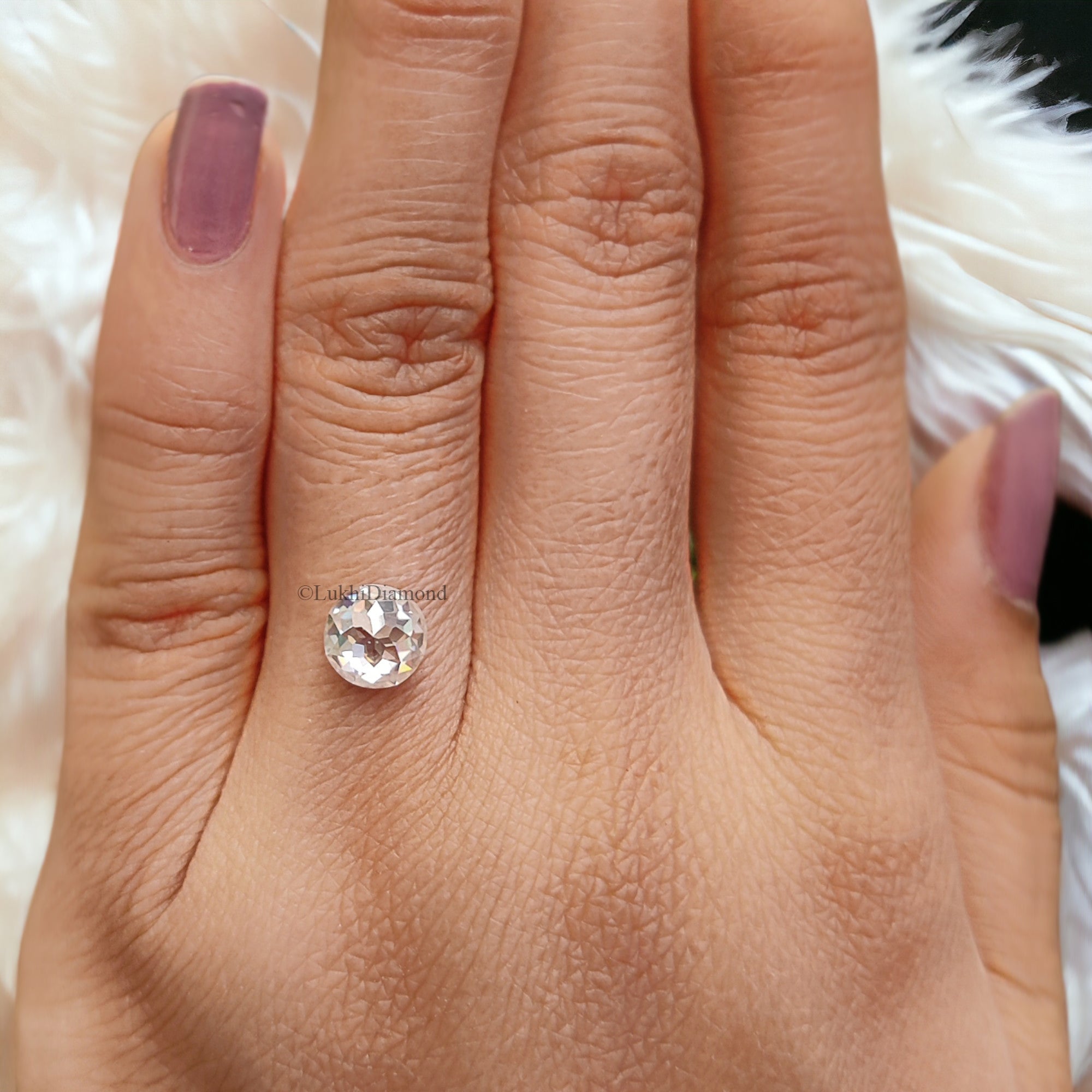 Round Rose Cut Loose White Moissanite Stone 6.5,7,8,9,10,11,12 MM Vintage Antique Handcrafted Eye Clean Moissanite Engagement Gift Ring Q147
