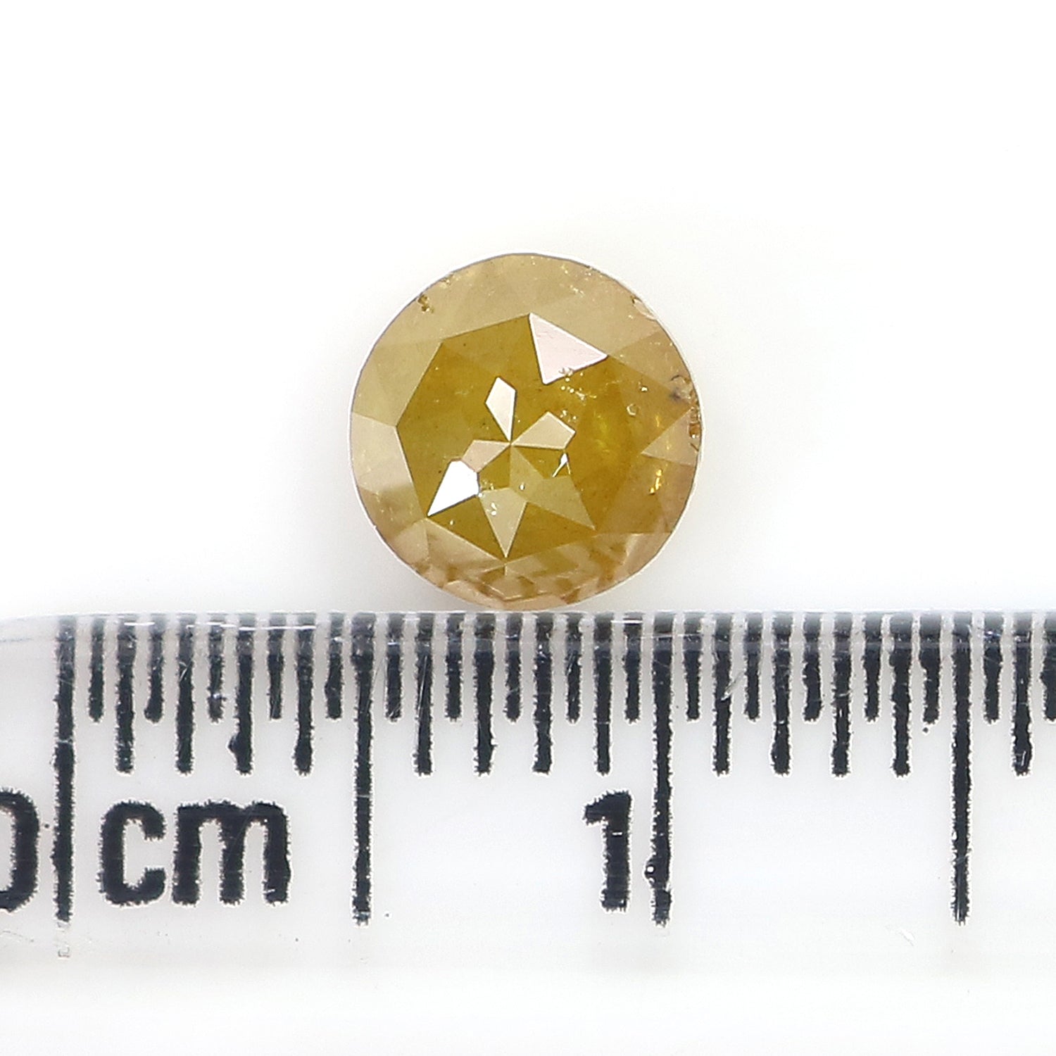 1.08 CT Natural Loose Round Shape Diamond Yellow Color Round Rose Cut Diamond 5.95 MM Natural Loose Diamond Round Rose Cut Diamond LQ9973