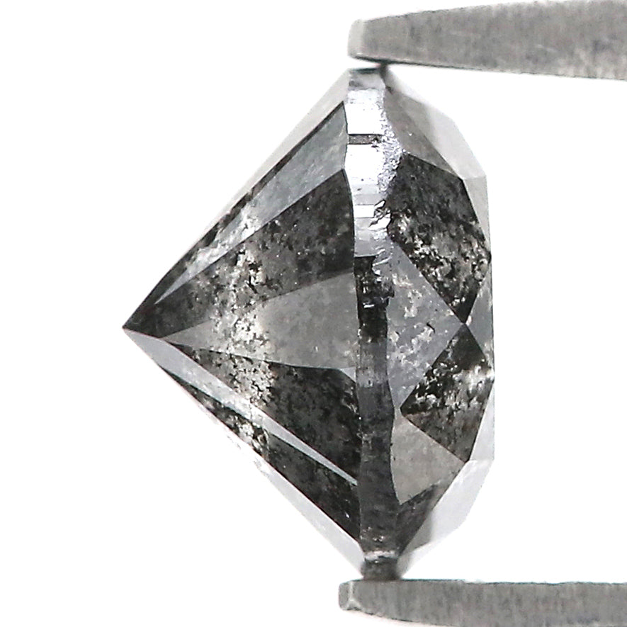 1.25 CT Natural Loose Round Shape Diamond Black Grey Color Round Cut Diamond 6.40 MM Salt And Pepper Round Brilliant Cut Diamond QL8301
