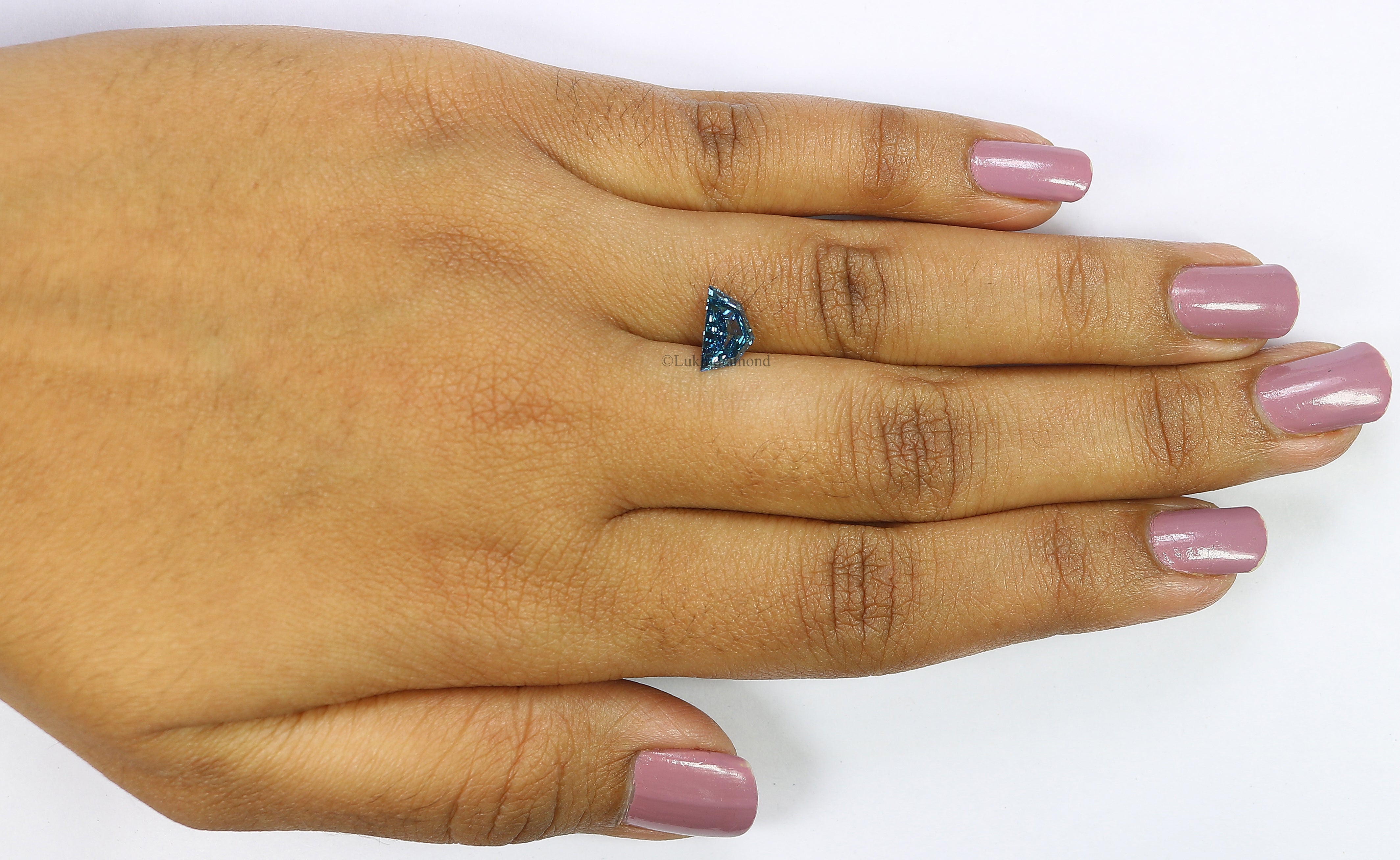 1.08 CT IGI Certified Pentagonal Step Cut Fancy Vivid Blue Color Diamond VS2 Clarity Diamond Lab Grown CVD Diamond Lab Created Diamond L3228