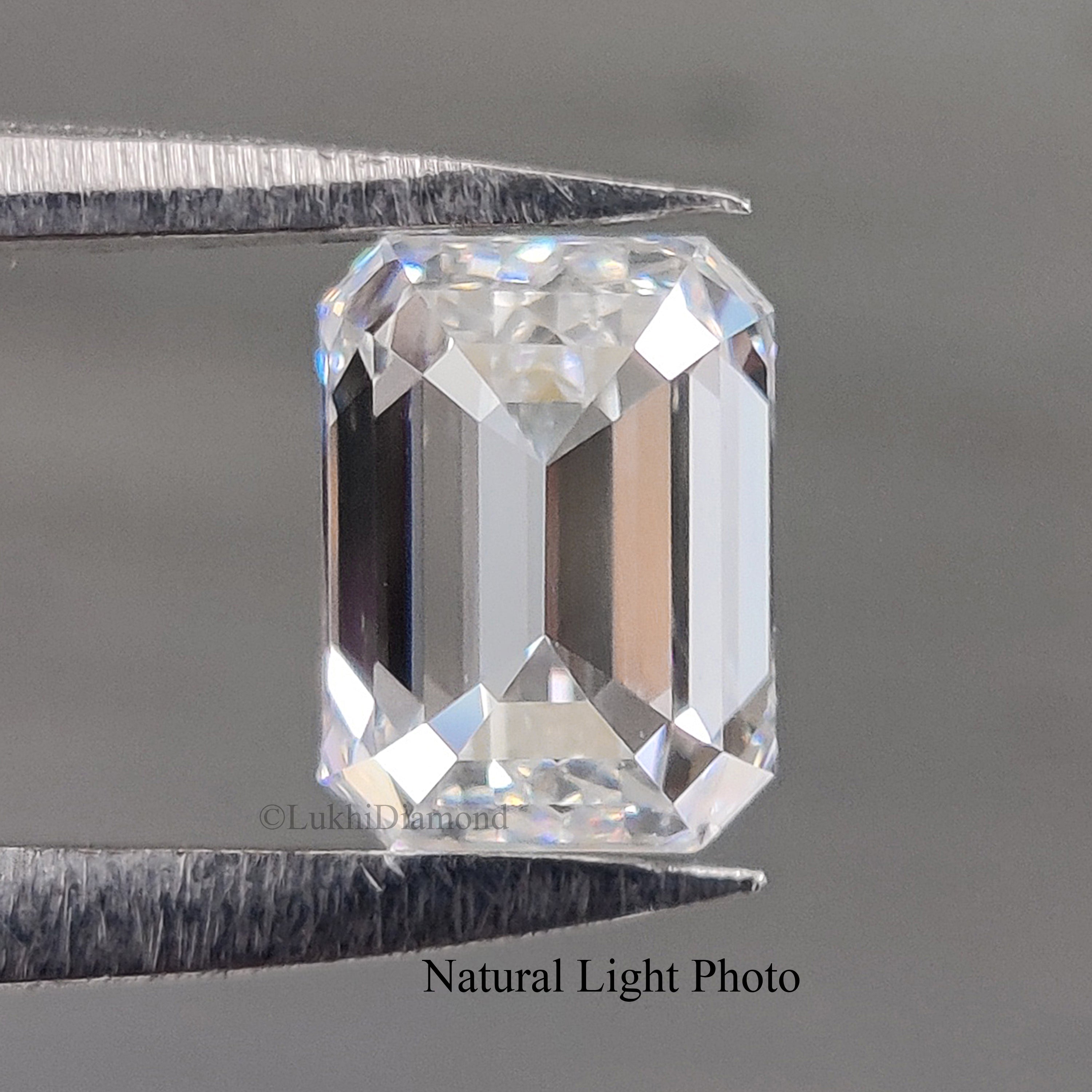 IGI Certified 1 Ct, 1.5 Ct, 2 Ct, 2.5 Ct, 3 Ct Emerald Brilliant Cut E/F Color VS Clarity Lab Grown Diamond Lab Created Loose Diamond Q106