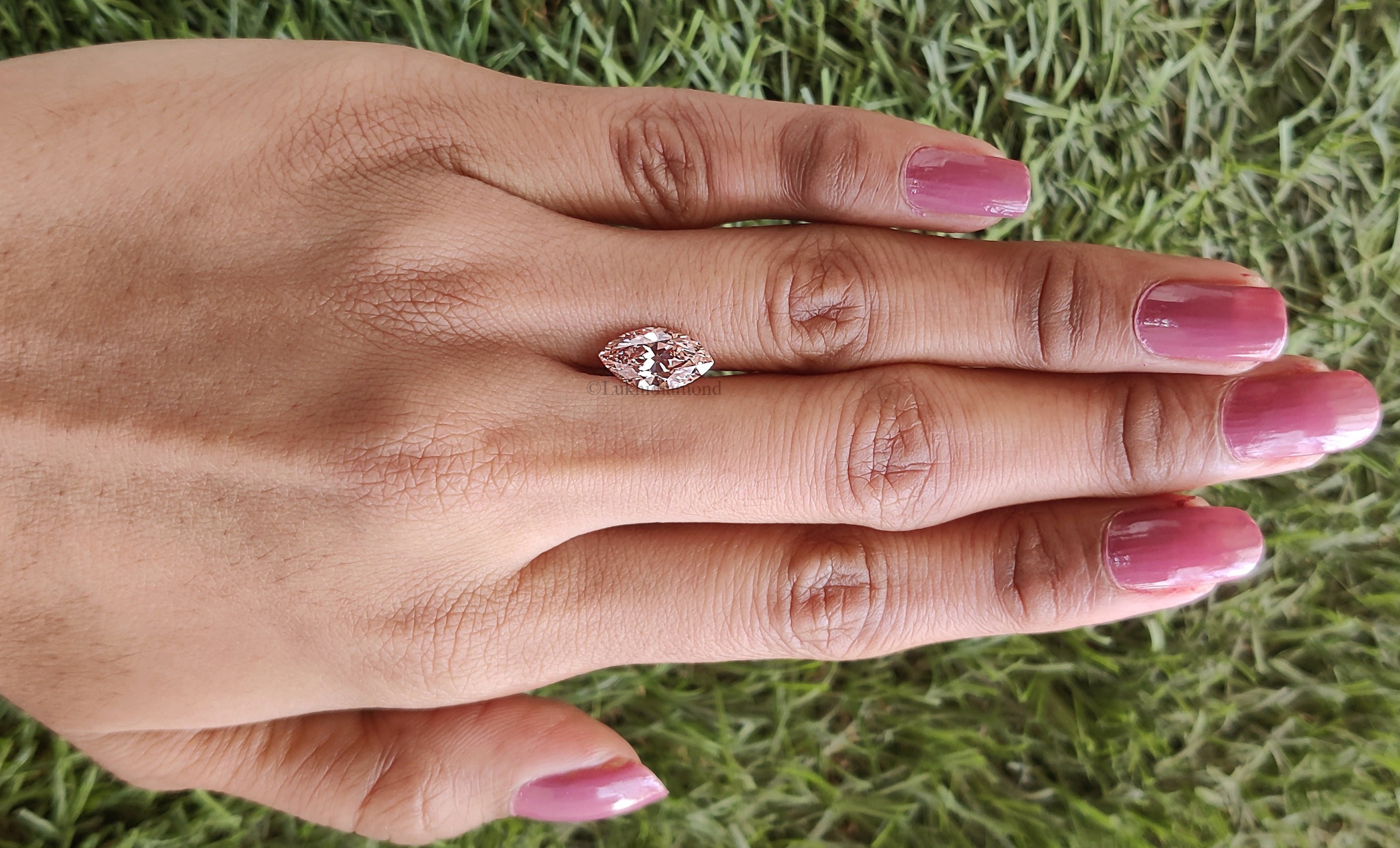 1.91 CT IGI Certified Marquise Brilliant Cut Diamond Fancy Vivid Pink Color VVS2 Clarity Lab Grown Diamond Lab Created CVD Diamond L3582