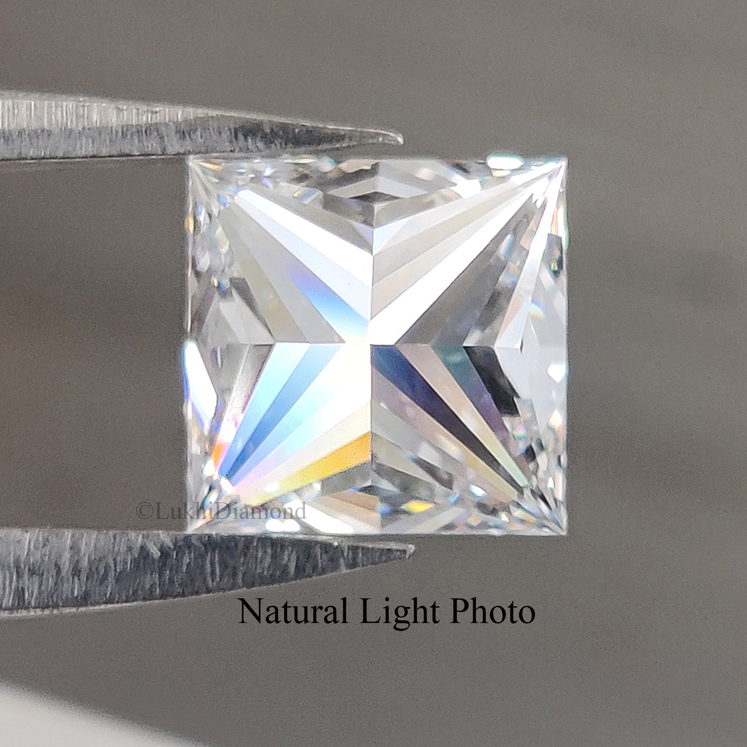 IGI Certified 1 Ct, 1.5 Ct, 2 Ct, 2.5 Ct, 3 Ct Princess Brilliant Cut E/F Color VS Clarity Lab Grown Diamond Lab Created Loose Diamond Q159