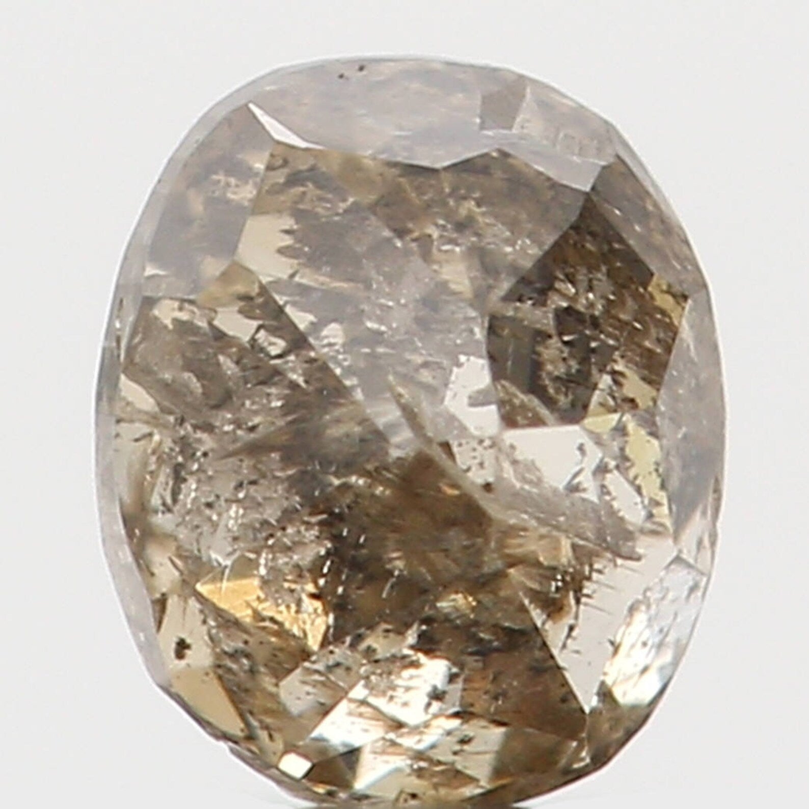 0.18 Ct Natural Loose Diamond Oval Brown Color I1 Clarity 3.40 MM N7334