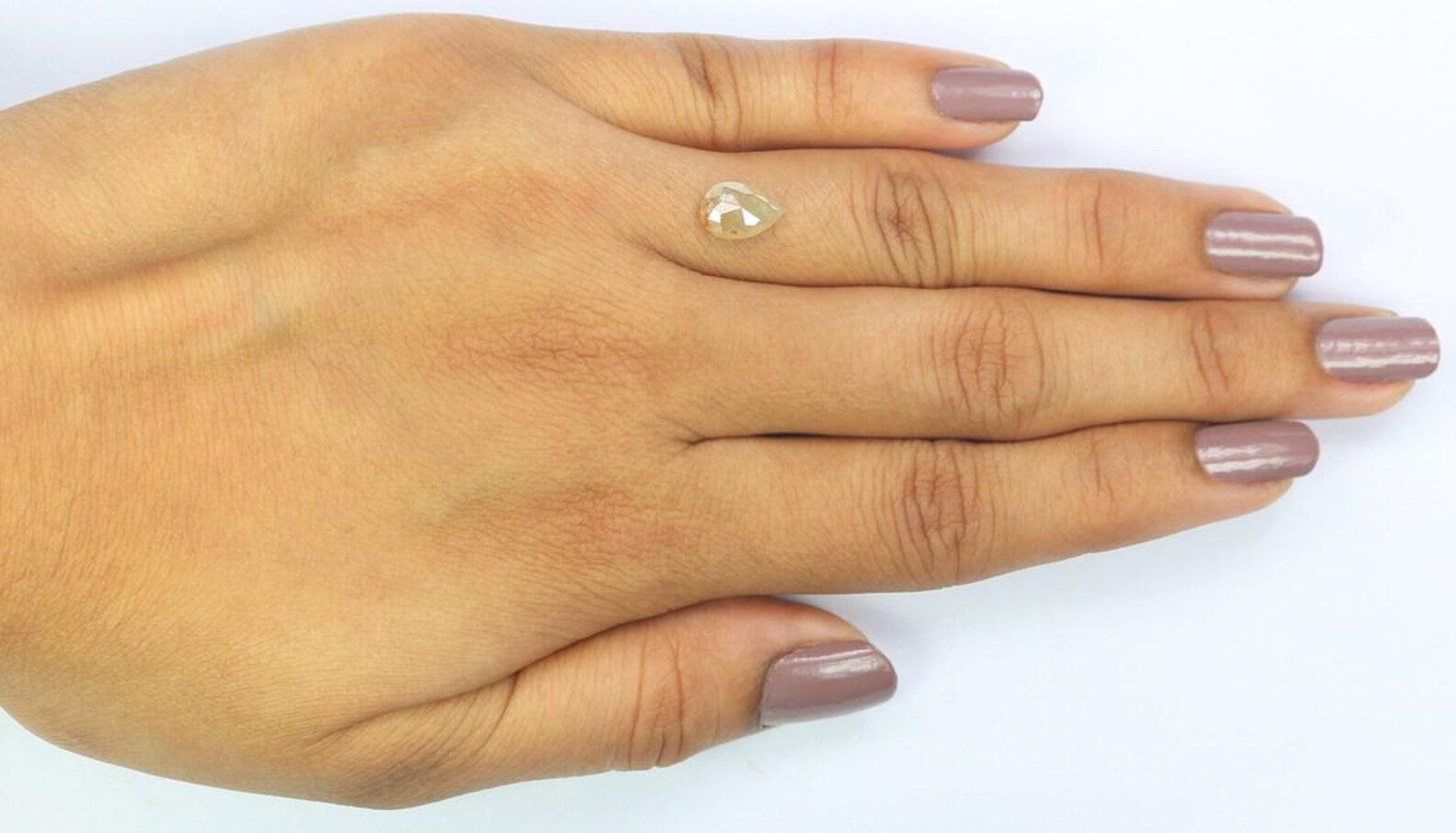 1.25 Ct Natural Loose Pear Shape Diamond Grey Color Pear Cut Diamond 8.55 MM Natural Loose Diamond Grey Color Pear Rose Cut Diamond NQ773