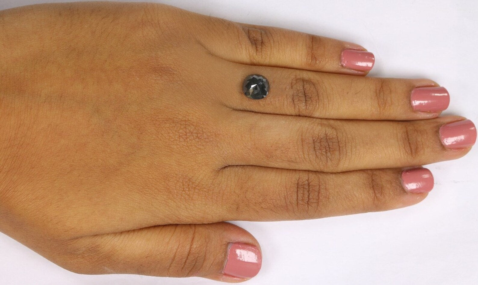 2.02 CT Natural Loose Oval Shape Diamond Salt And Pepper Oval Diamond 8.30 MM Natural Loose Grey Color Oval Shape Rose Cut Diamond NQ9893