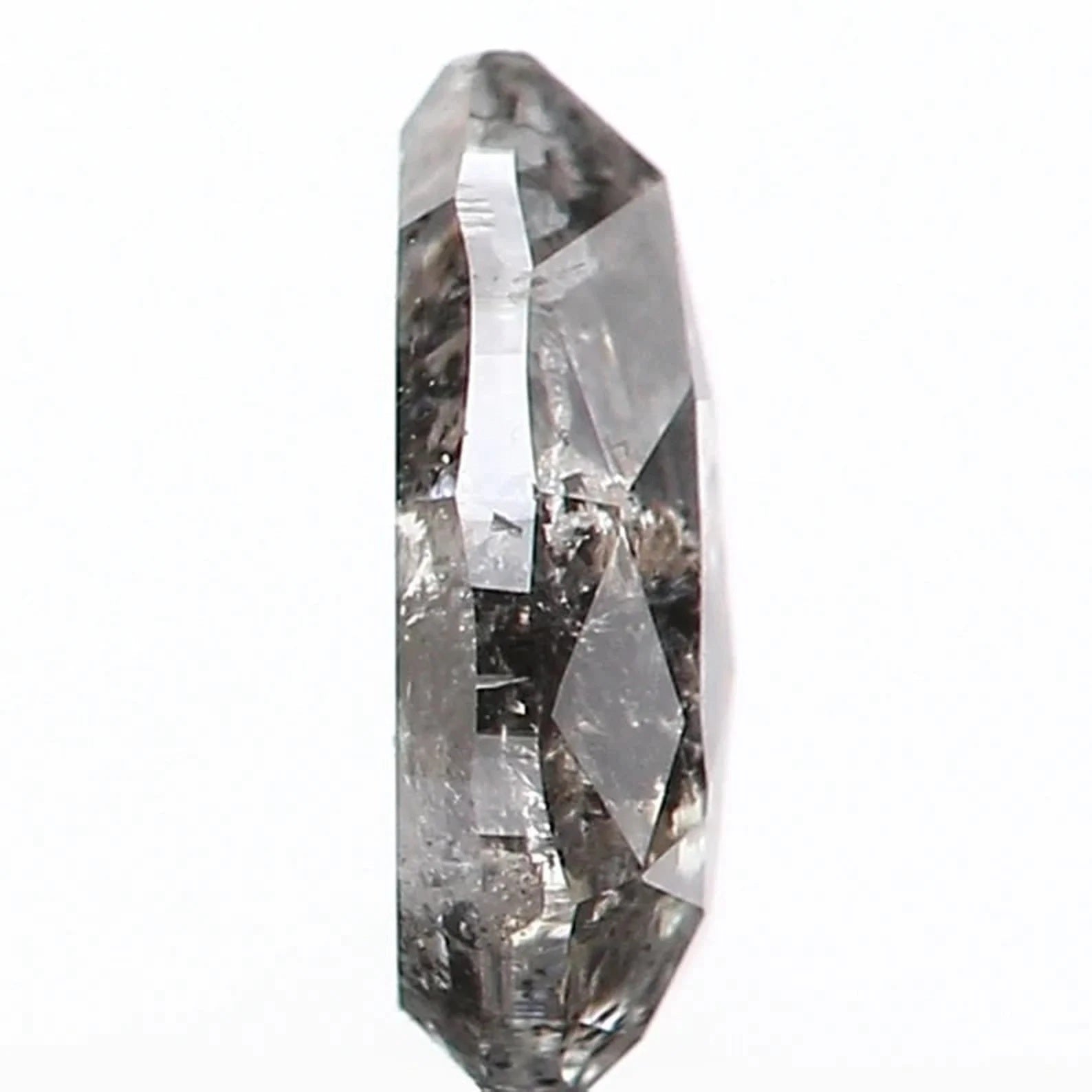 0.35 CT Natural Loose Pear Shape Diamond Salt And Pepper Pear Diamond 5.65 MM Natural Diamond Black Grey Color Pear Rose Cut Diamond NQ1056