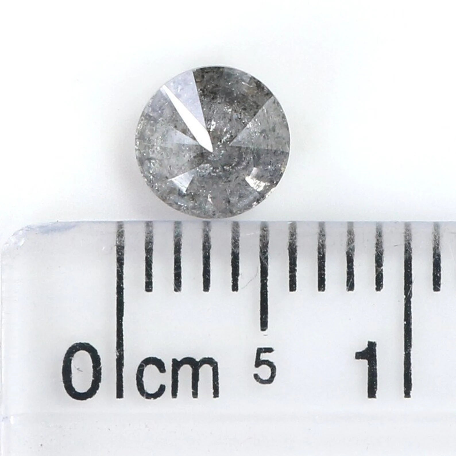 0.74 CT Natural Loose Round Shape Diamond Salt And Pepper Round Diamond 5.40 MM Natural Black Grey Color Round Brilliant Cut Diamond NQ9636
