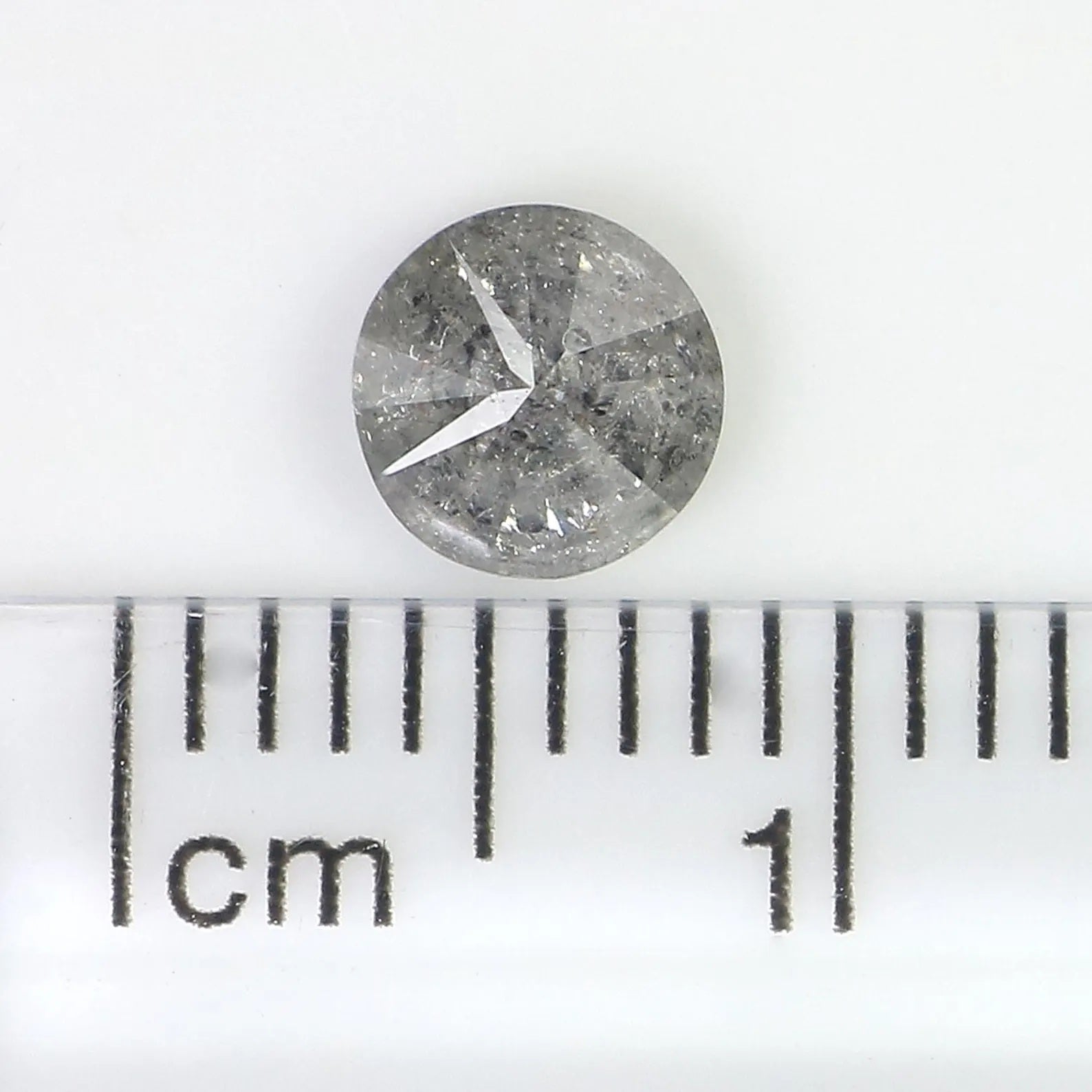 0.61 Ct Natural Loose Round Shape Diamond Salt And Pepper Round Diamond 5.15 MM Natural Diamond Gray Color Round Brilliant Cut Diamond NQ897