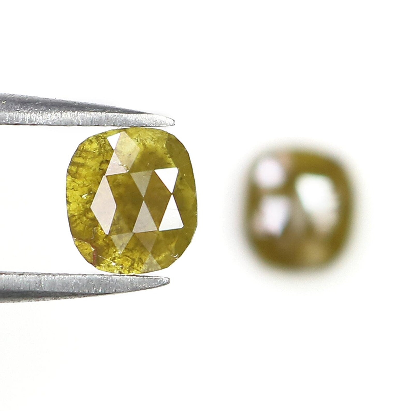 1.80 CT Natural Loose Oval Shape Pair Diamond Yellow Color Oval Cut Pair Diamond 6.70 MM Natural Loose Oval Pair Rose Cut Diamond NQ8231