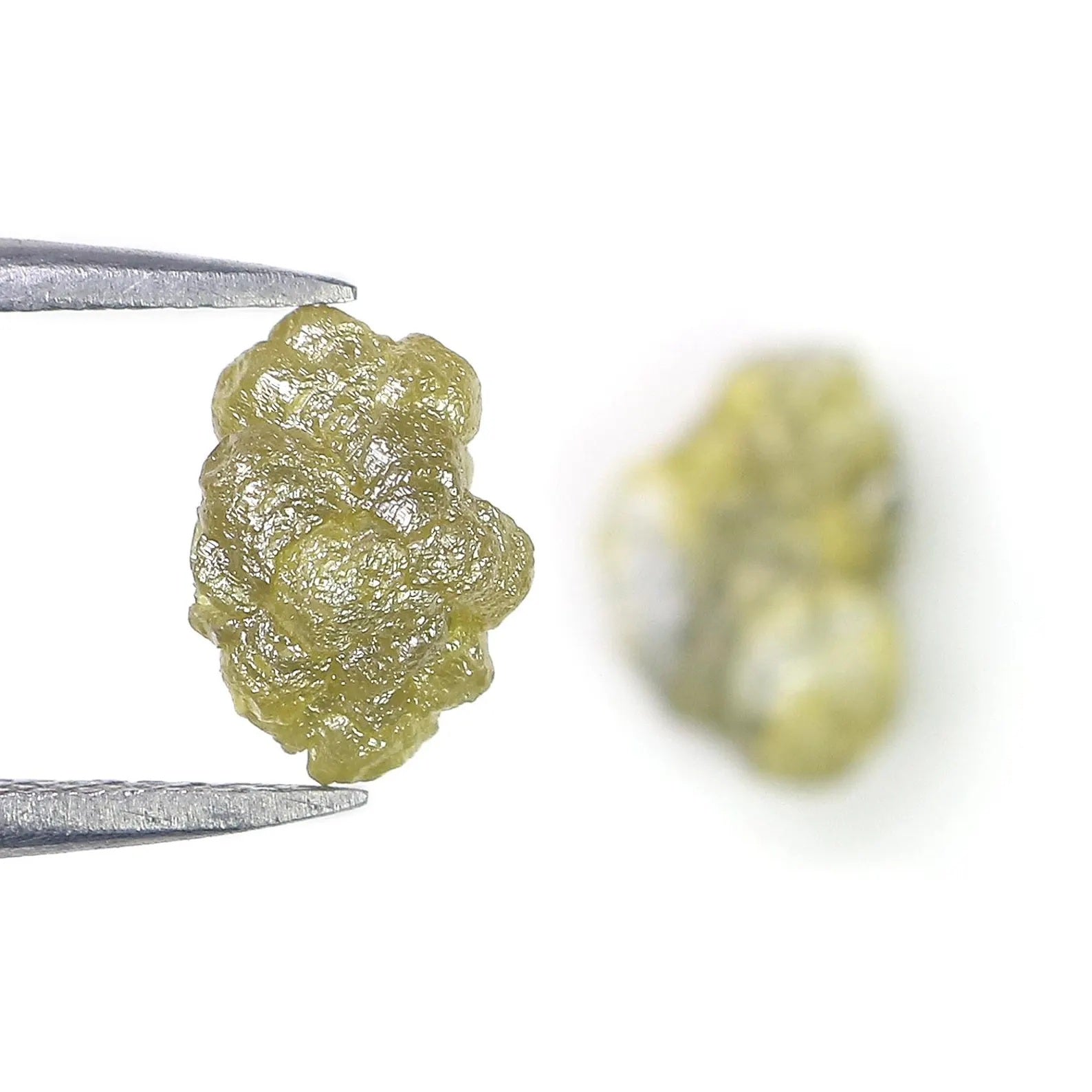 4.13 CT Natural Loose Rough Shape Diamond Yellow Color Rough Uncut Diamond 9.60 MM Natural Grey Diamond Rough Irregular Cut Diamond NQ2582