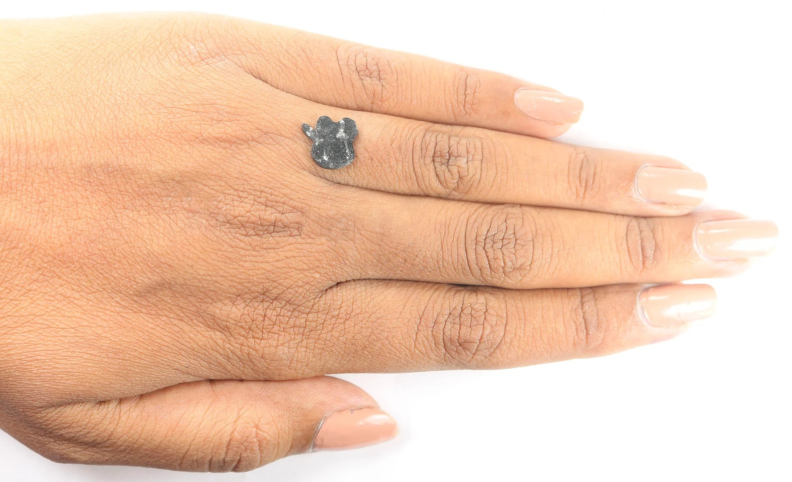 1.07 Ct Natural Loose Diamond, Apple Shape Diamond, Black Diamond, Rose Cut Diamond, Antique Diamond, Real Diamond KDN1188