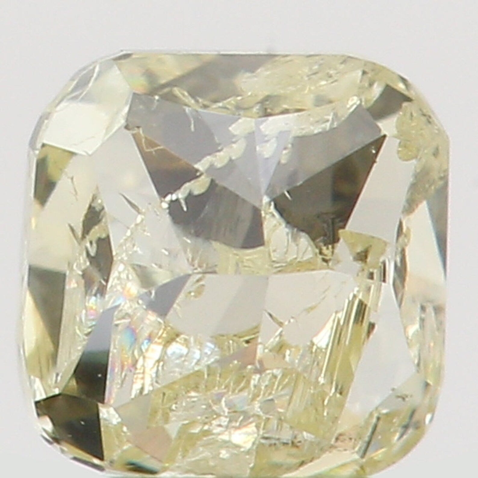 0.20 Ct Natural Loose Diamond Cushion Yellow Color I1 Clarity 3.10 MM N7391