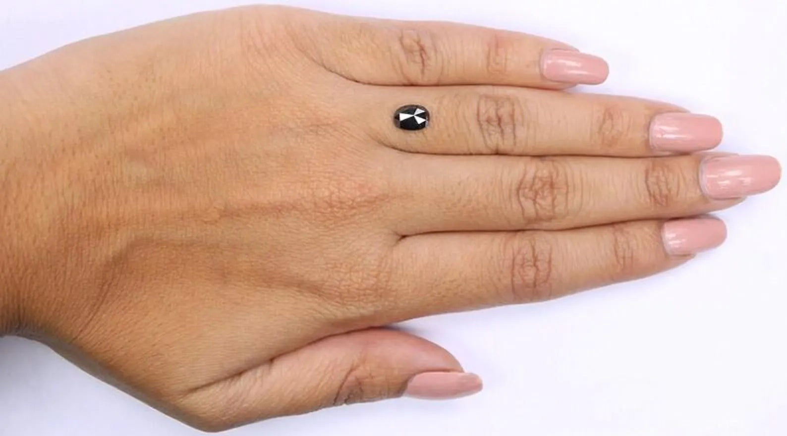 0.97 CT Natural Loose Oval Shape Diamond Black Color Oval Cut Diamond 7.05 MM Natural Loose Black Color Oval Rose Cut Diamond NQ1970