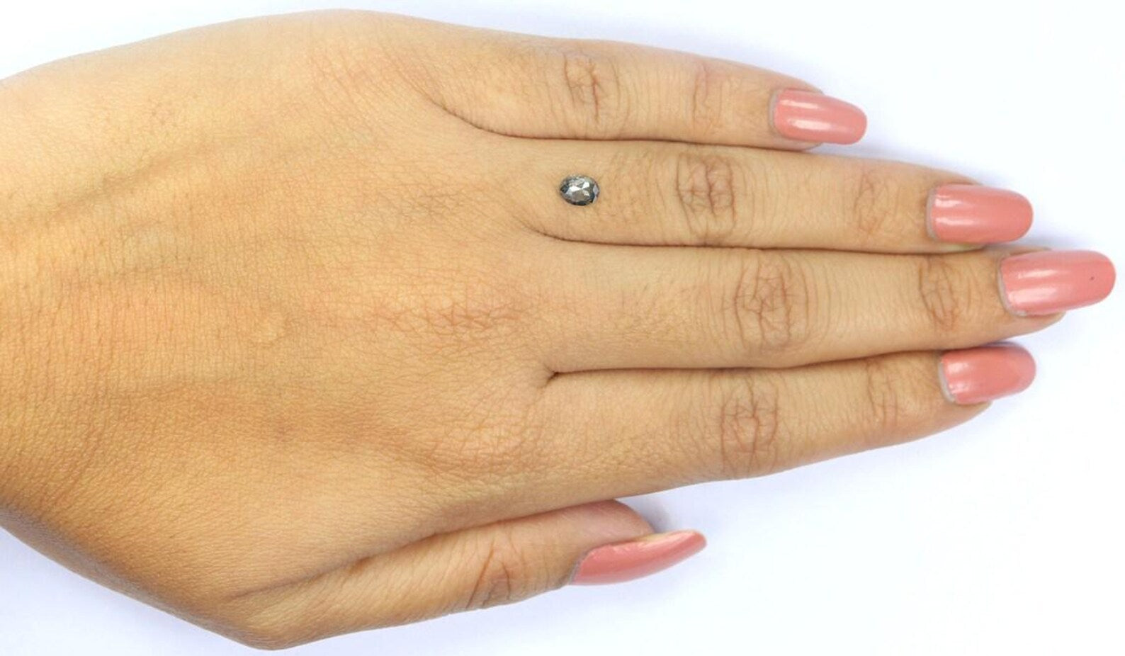 0.36 CT Natural Loose Oval Shape Diamond Salt And Pepper Oval Diamond 5.20 MM Natural Loose Black Grey Color Oval Rose Cut Diamond NQ2111