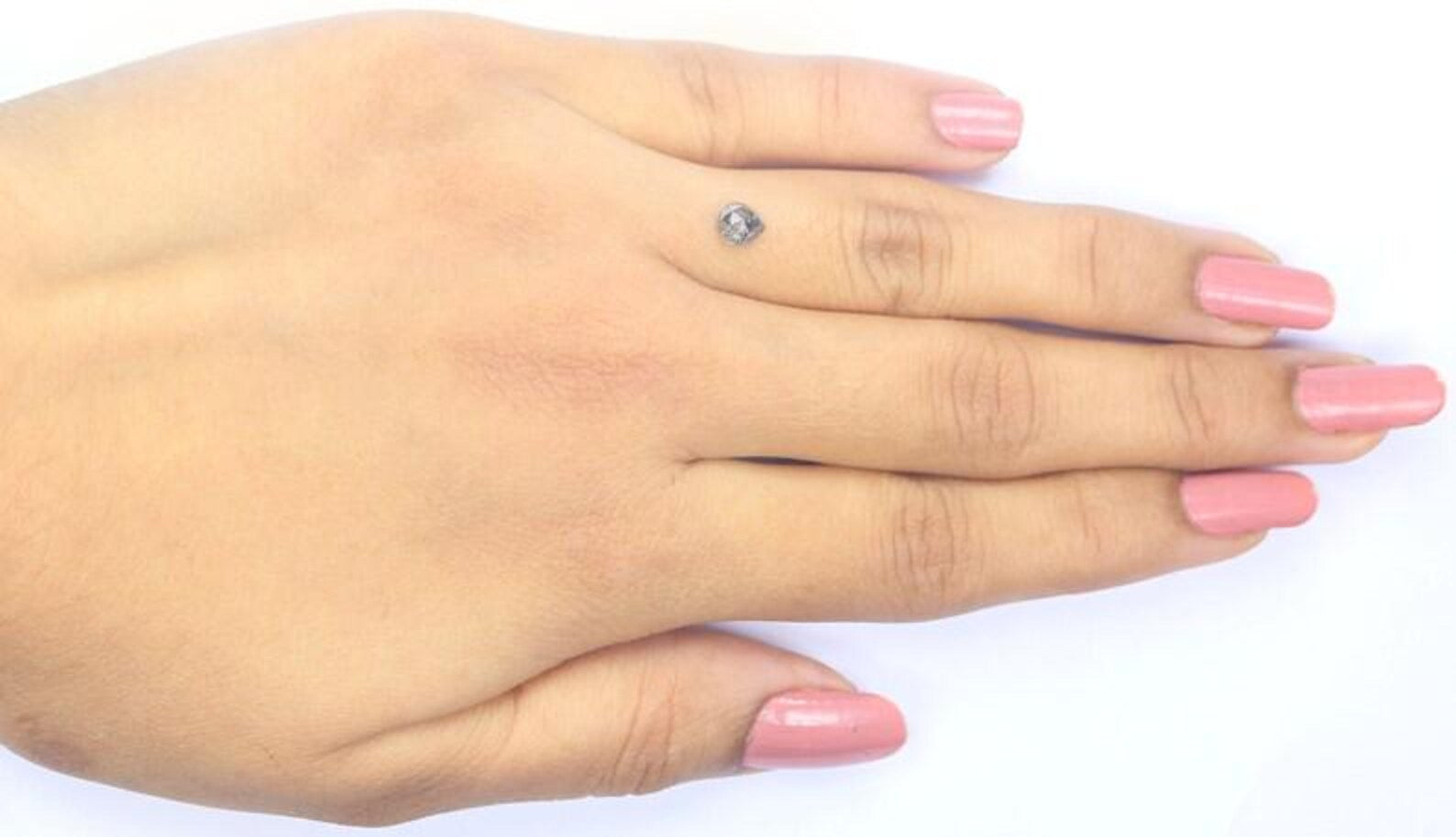 0.45 Ct Natural Loose Pear Shape Diamond Salt And Pepper Pear Diamond 4.90 MM Natural Diamond Black Grey Color Pear Rose Cut Diamond NQ9267