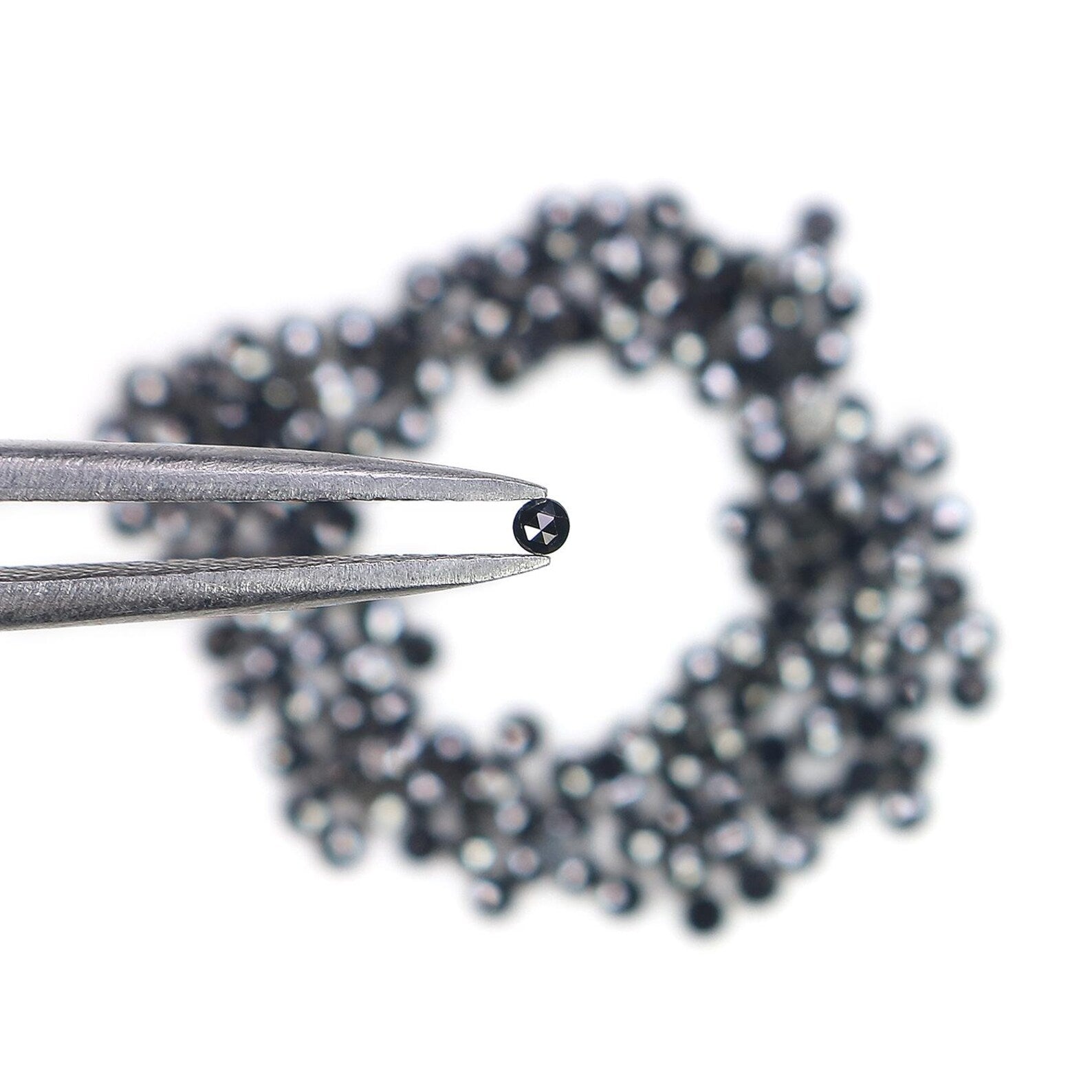 2.94 CT Natural Loose Round Shape Diamond Black Color Round Diamond 1.65 MM Natural Loose Diamond Black Color Round Rose Cut Diamond NQ1829