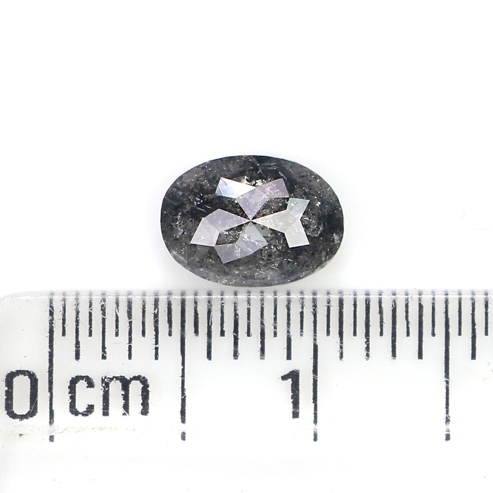 0.84 CT Natural Loose Oval Shape Diamond Black Color Oval Cut Diamond 6.95 MM Natural Loose Diamond Black Oval Shape Rose Cut Diamond QN829