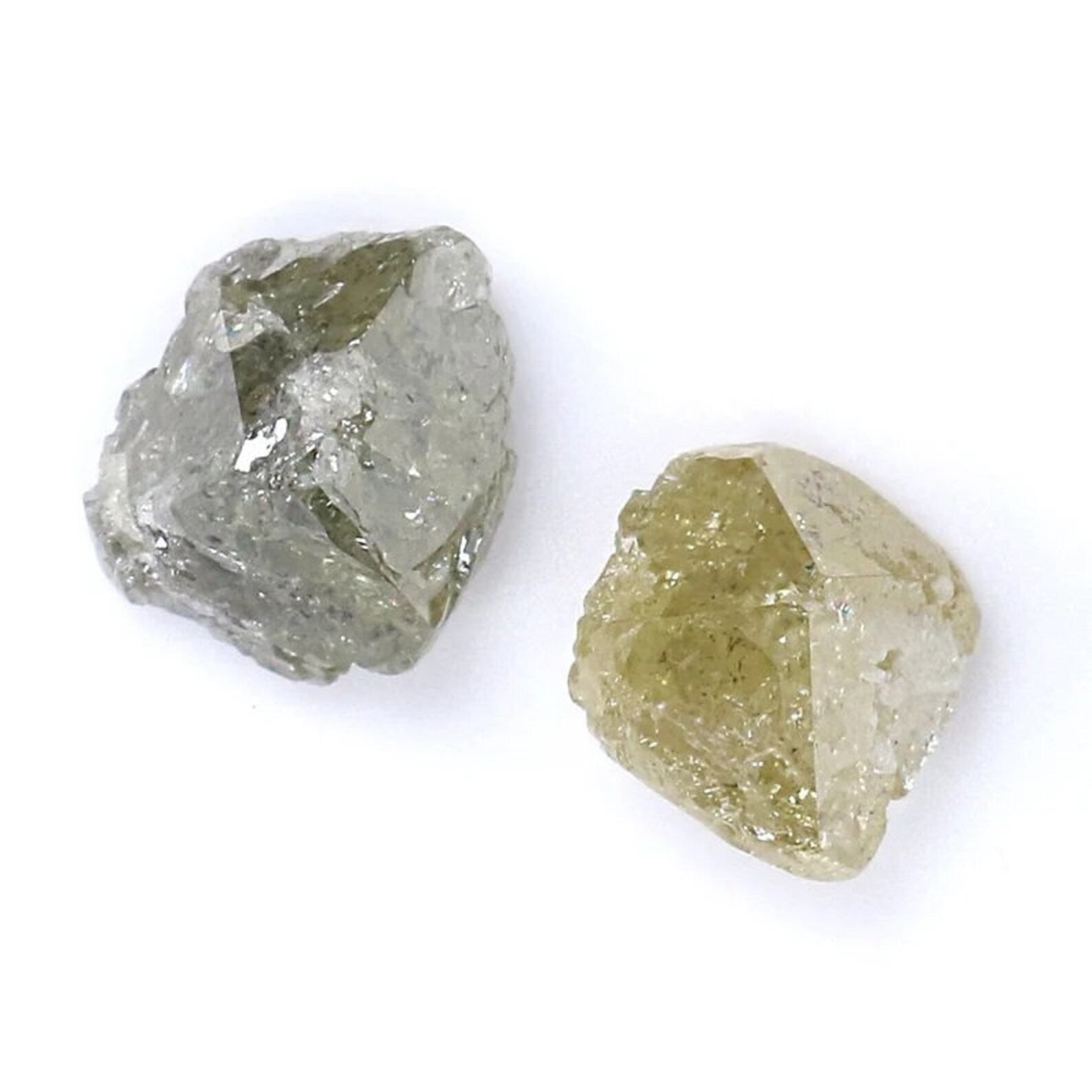 3.38 CT Natural Loose Rough Diamond Yellow Grey Color Rough Diamond 6.75 MM Natural Yellow Grey Color Irregular Rough Shape Diamond NQ2010