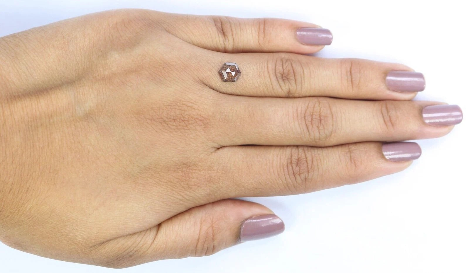 0.79 CT Natural Loose Hexagon Diamond Brown Color Diamond Natural Loose Diamond 7.10 MM Hexagon Cut Diamond Hexagon Shape Diamond NQ8017