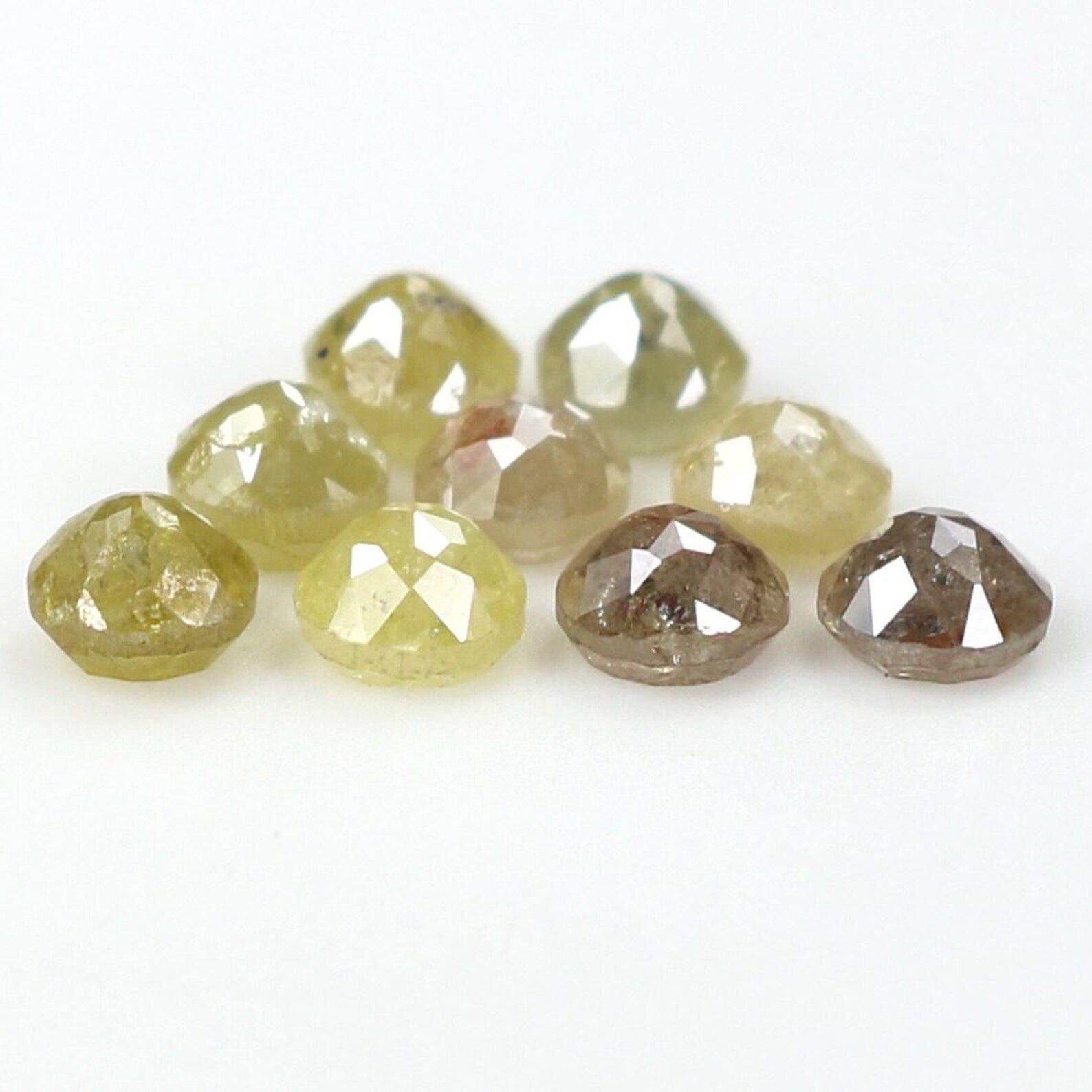 1.46 Ct Natural Loose Round Rose Cut Diamond Brown Color Round Shape Diamond 3.00 MM Natural Yellow Color Round Rose Cut Diamond NQ1731