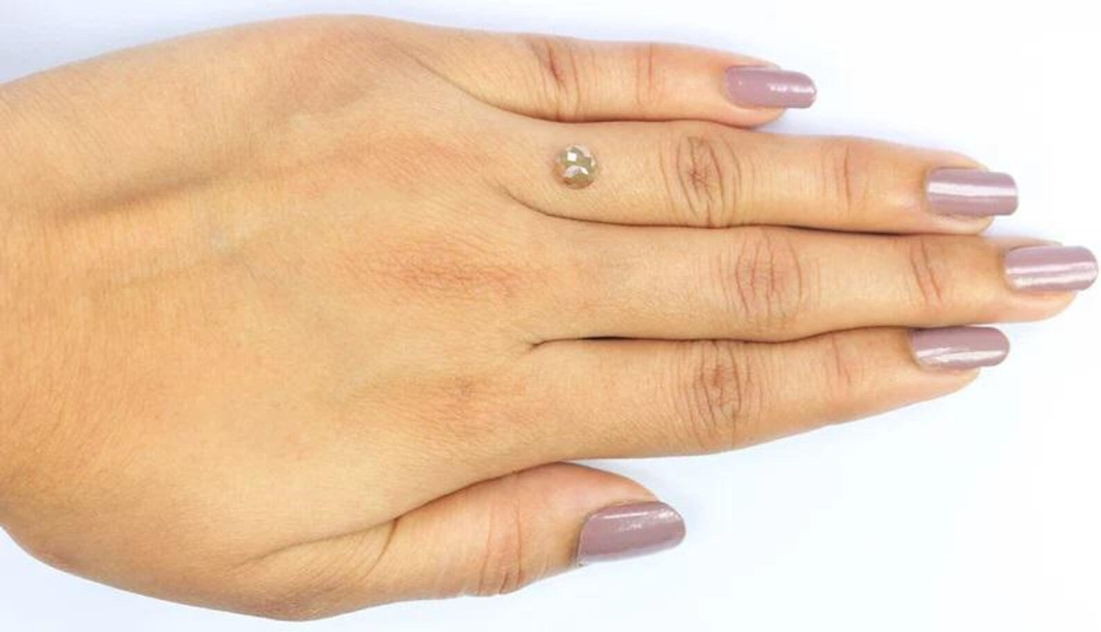 0.76 CT Natural Loose Round Shape Diamond Grey Color Round Cut Diamond 5.90 MM Natural Diamond Brown Color Round Rose Cut Diamond NQ7512