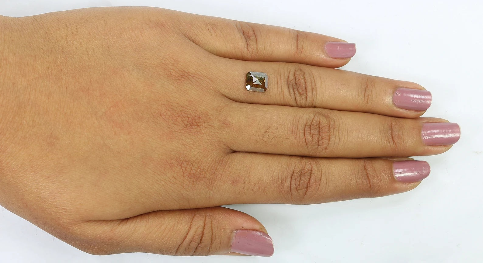 1.46 CT Natural Loose Radiant Shape Diamond Brown Color Radiant Cut Diamond Diamond 7.60 MM Natural Loose Radiant Rose Cut Diamond QN9224