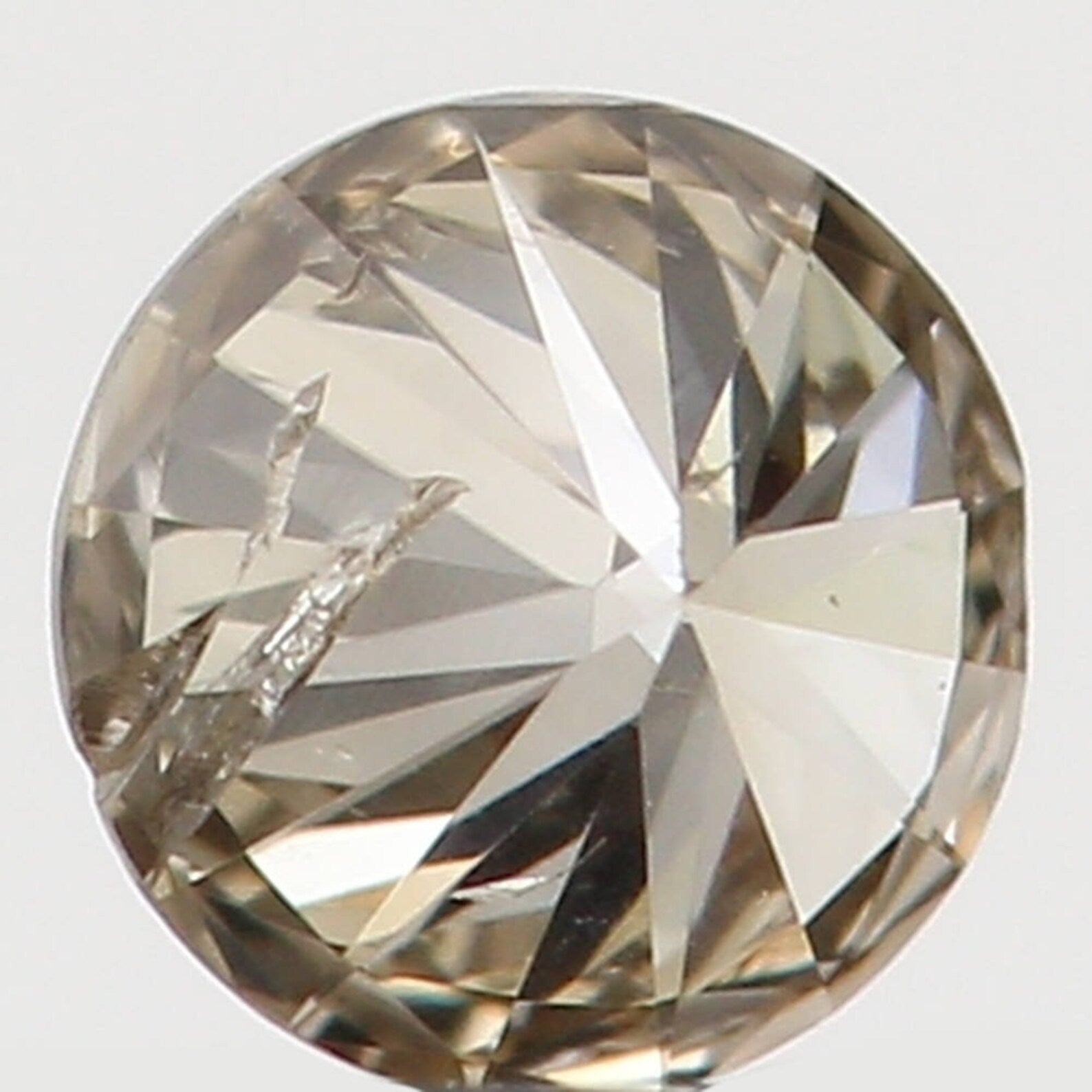 0.09 Ct Natural Loose Diamond Round Brown Color SI1 Clarity 2.80 MM N7670