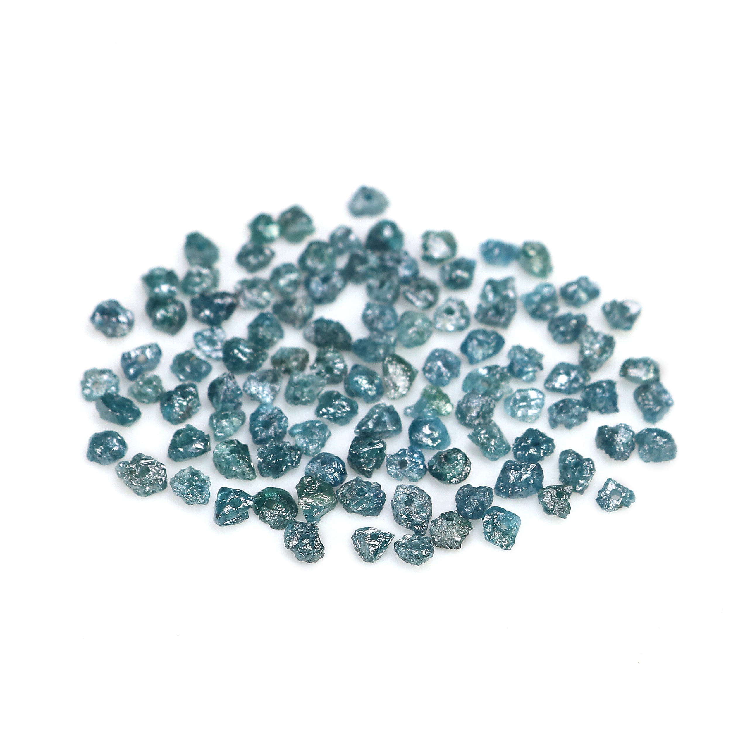 Natural Loose Rough Bead Shape Diamond Blue Color Rough Bead Cut Diamond 4.00 Ct Lot Uncut Drilled Bead Rough Irregular Cut Diamond Q80