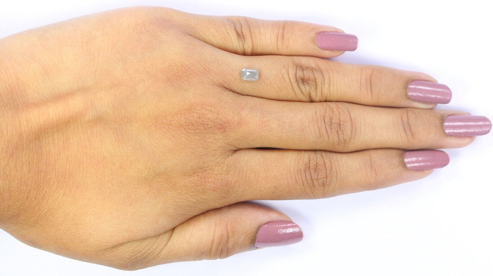 0.53 CT Natural Loose Emerald Shape Diamond Salt And Pepper Emerald Cut Diamond 5.30 MM Natural Grey Color Emerald Rose Cut Diamond NQ8866