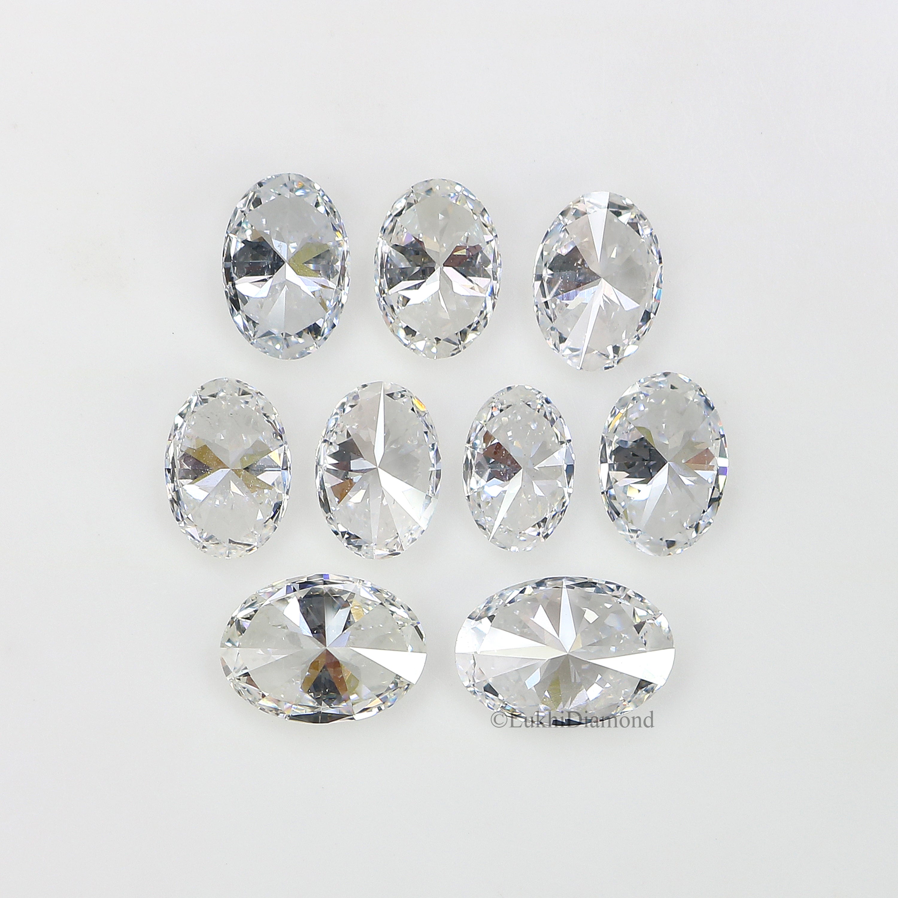 Oval Cut Diamond E/D Color VS Clarity Lab Grown Diamond Lab Created Loose Diamond Oval Shape 4X3/5X3/5.5X3.5/6X4 MM Lab CVD Diamond Q162