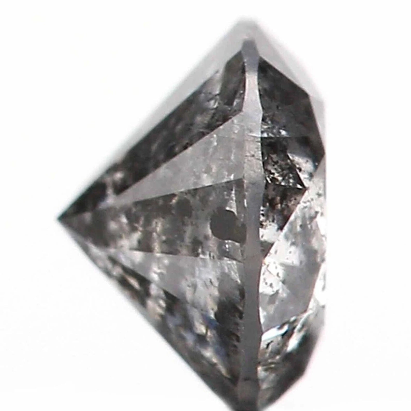 0.47 CT Natural Loose Round Shape Diamond Salt And Pepper Diamond 4.75 MM Natural Loose Black Grey Diamond Round Brilliant Cut Diamond NQ802