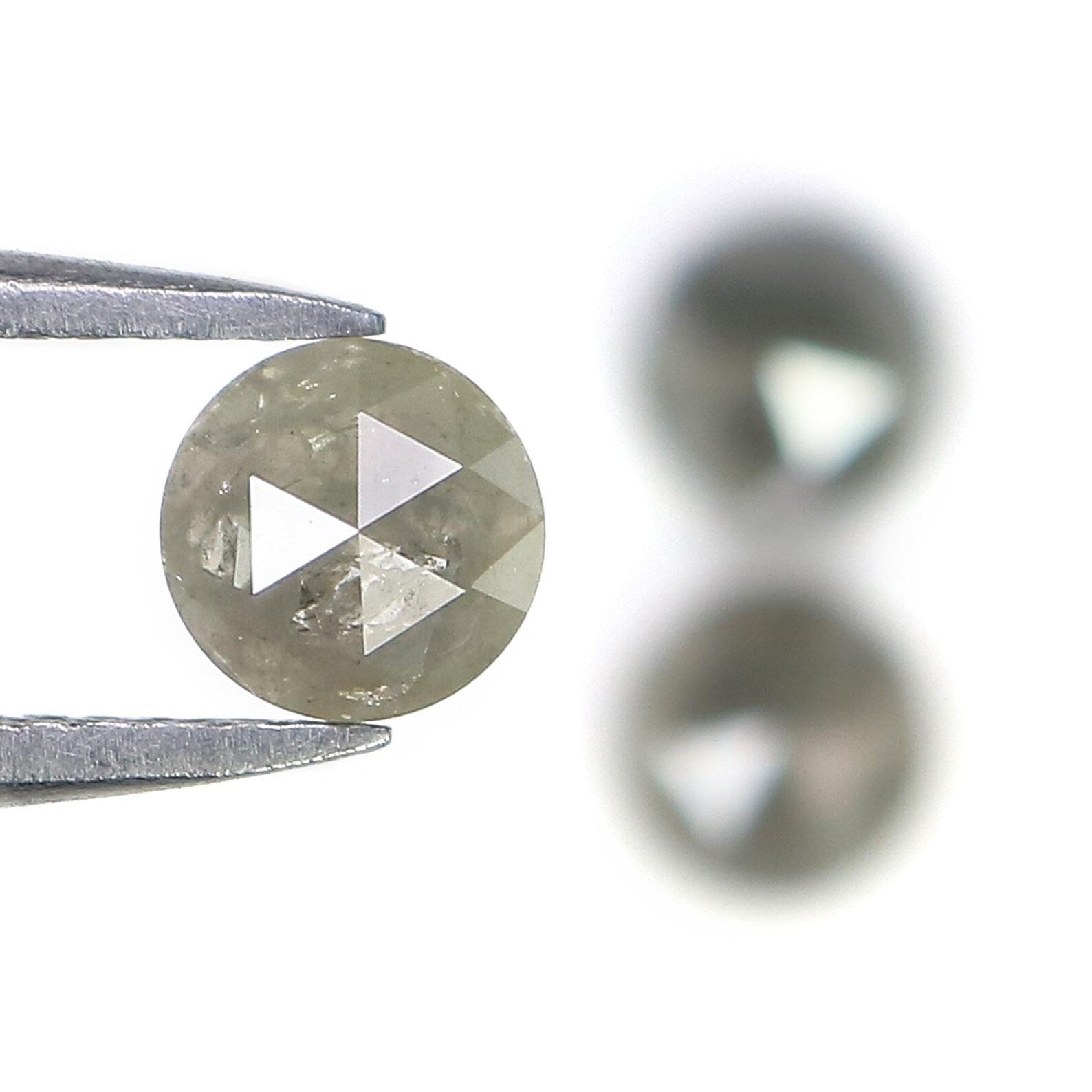 1.94 CT Natural Loose Round Shape Diamond Salt And Pepper Round Cut Diamond 5.00 MM Natural Diamond Grey Color Round Rose Cut Diamond NQ8920