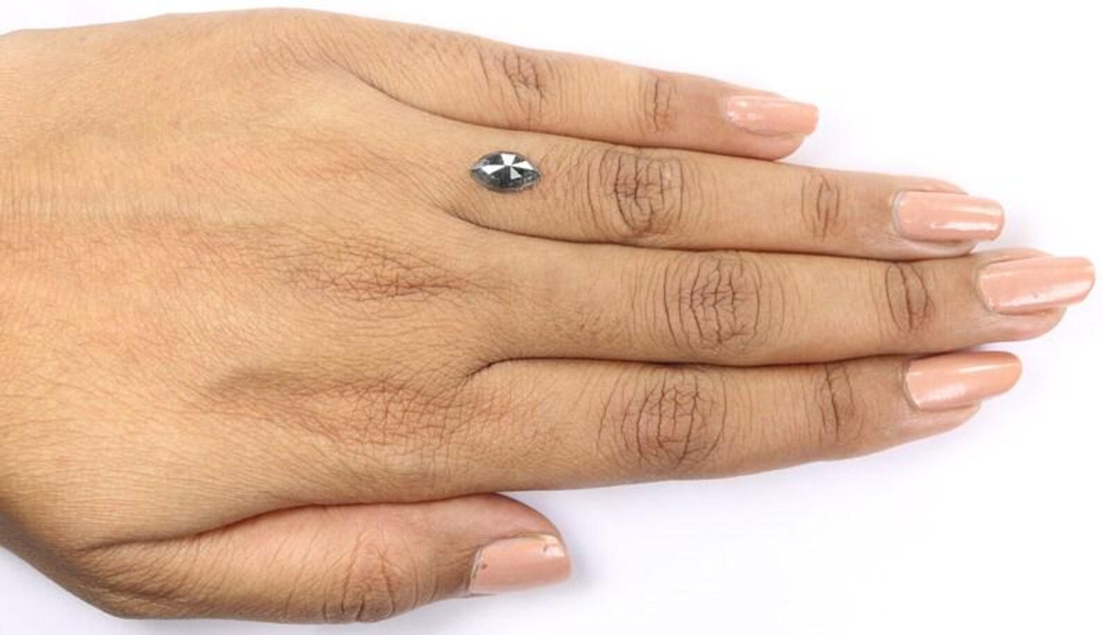 1.38 CT Natural Loose Marquise Shape Diamond Salt And Pepper Marquise Diamond 9.35 MM Black Grey Color Marquise Rose Cut Diamond NQ1597