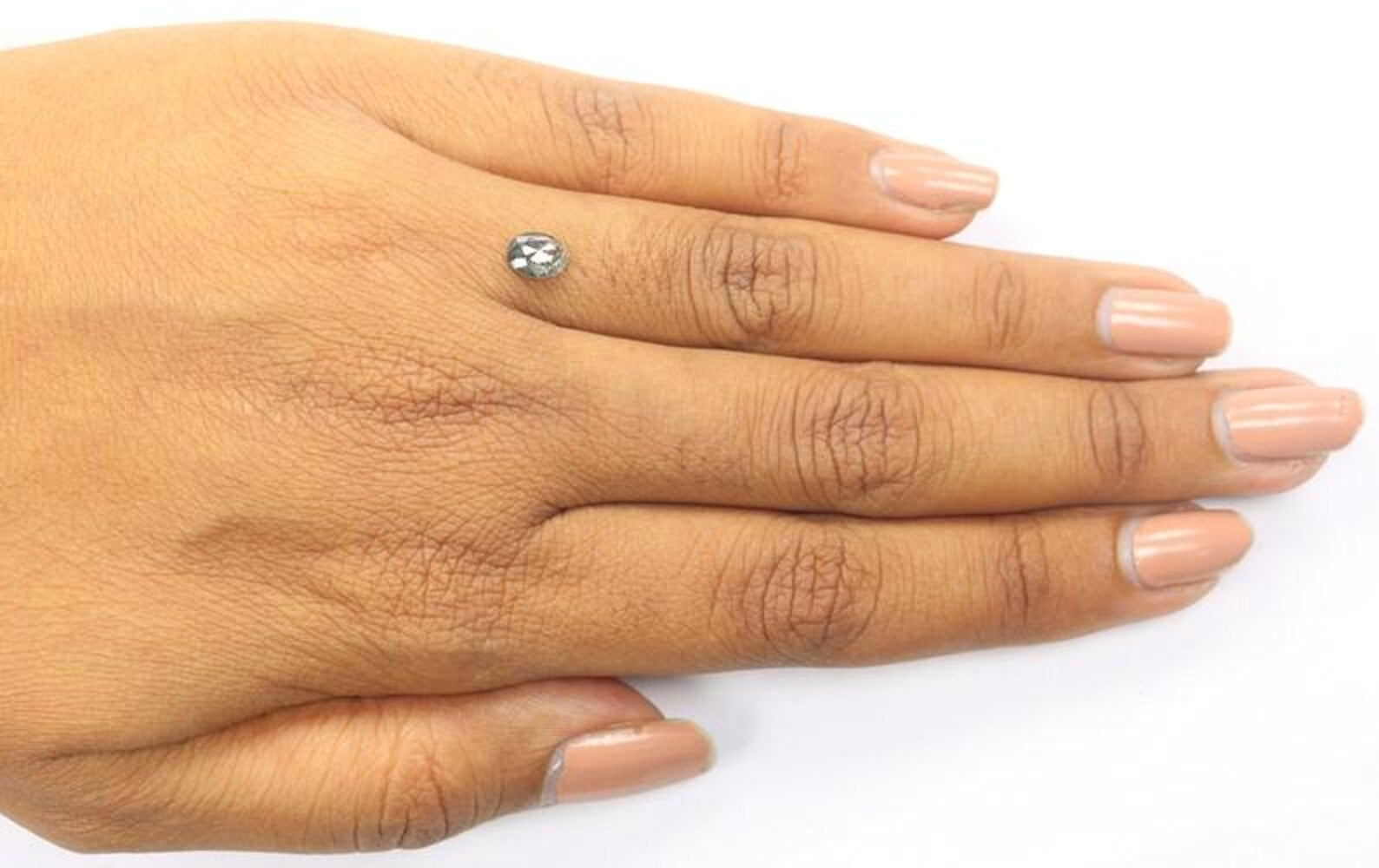 0.63 Ct Natural Loose Oval Shape Diamond Salt And Pepper Oval Cut Diamond 6.00 MM Natural Black Grey Color Oval Rose Cut Diamond NQ1529
