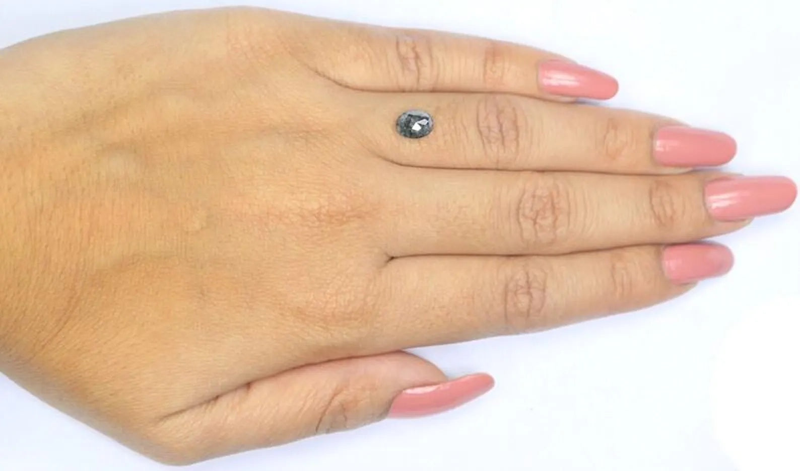 1.03 CT Natural Loose Oval Shape Diamond Salt And Pepper Oval Diamond 6.90 MM Natural Diamond Black Grey Color Oval Rose Cut Diamond NQ1352