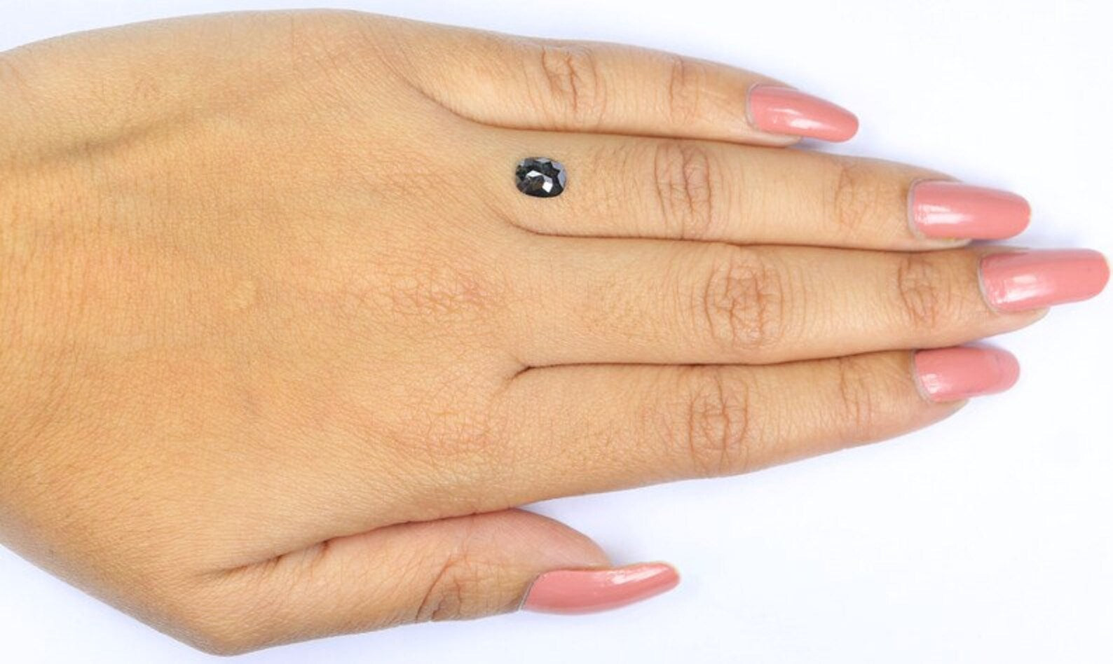 0.66 CT Natural Loose Cushion Shape Diamond Salt And Pepper Cushion Diamond 6.70 MM Natural Black Grey Color Cushion Rose Cut Diamond NQ2100