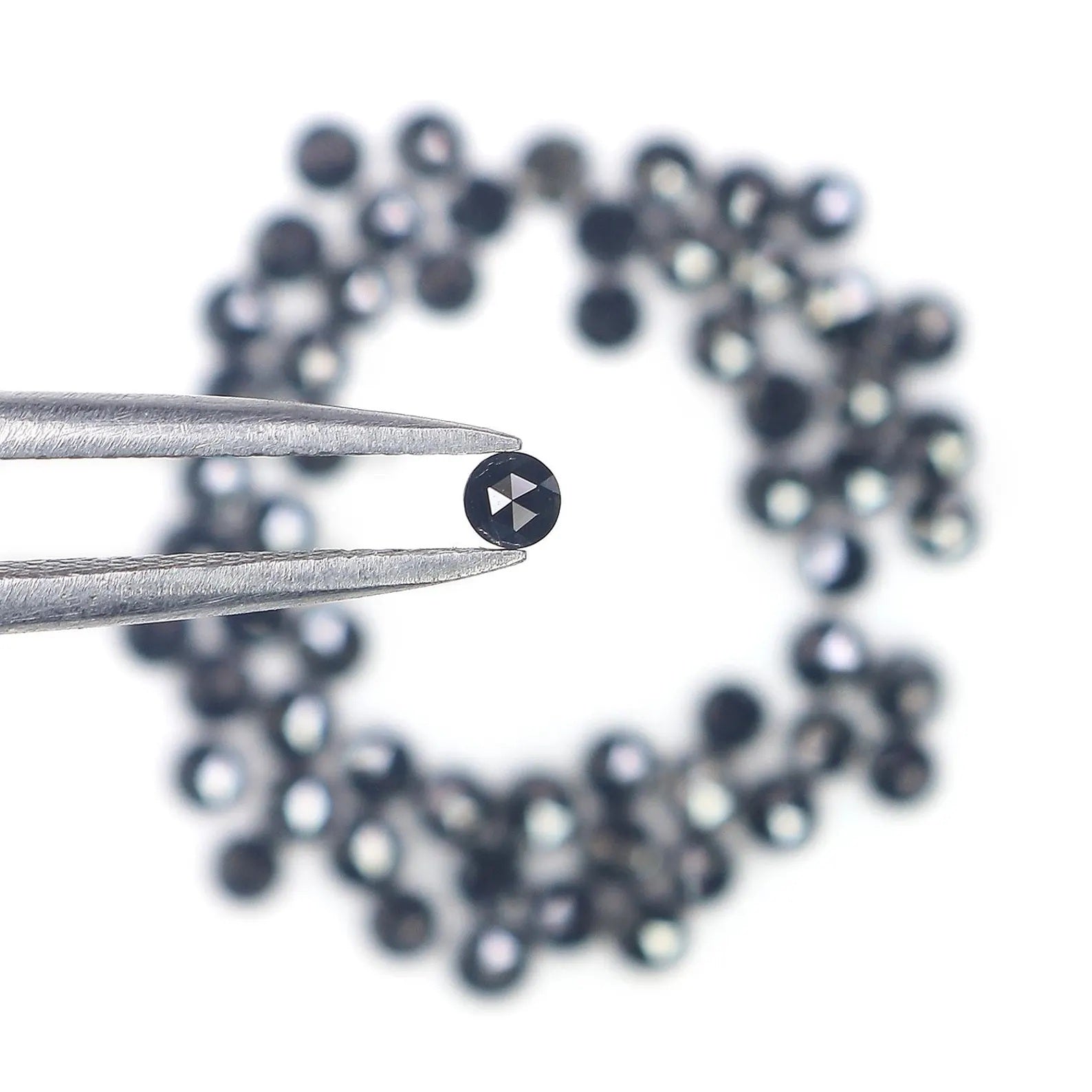 3.26 CT Natural Loose Round Shape Diamond Black Color Round Diamond 2.30 MM Natural Loose Diamond Black Color Round Rose Cut Diamond NQ1772