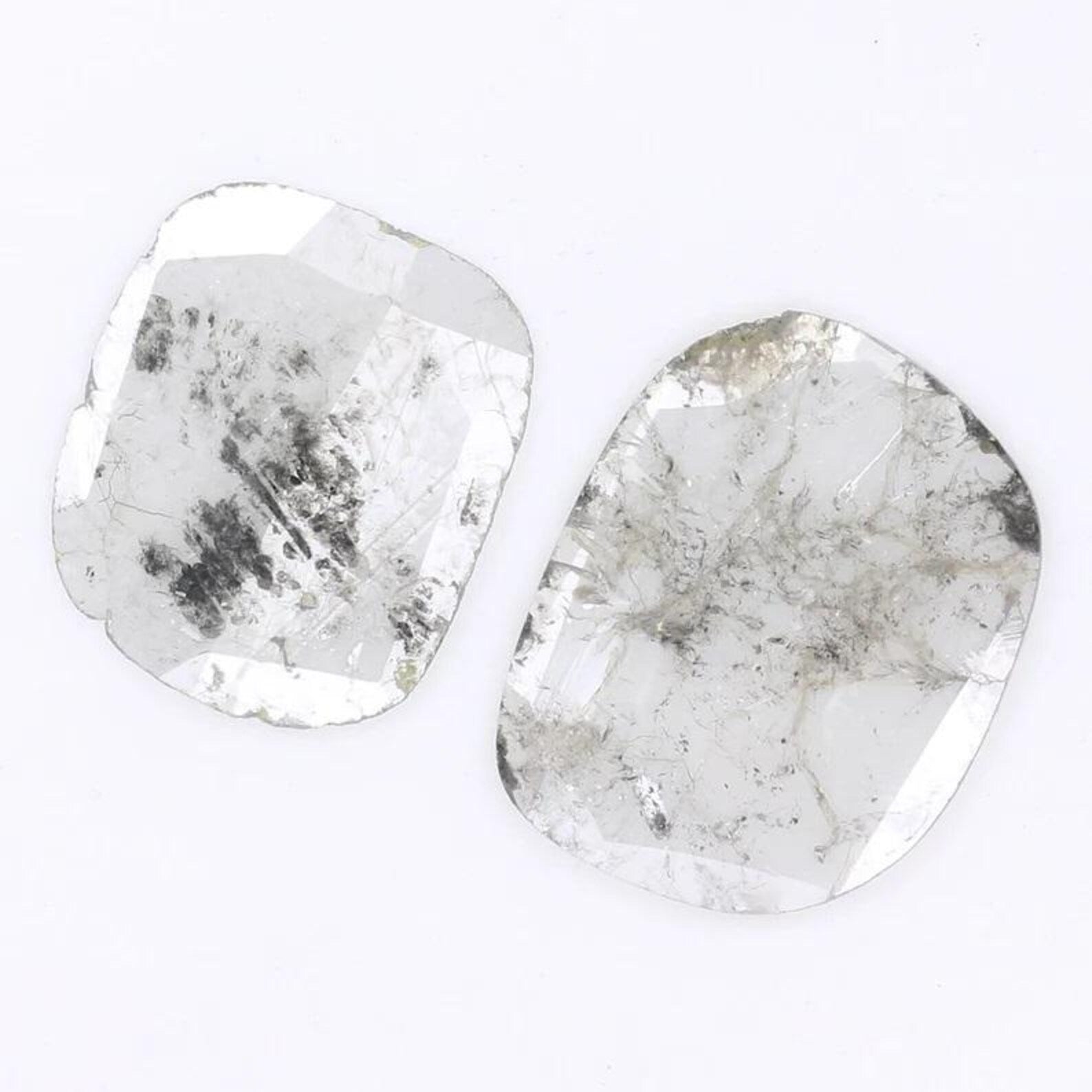 1.14 CT Natural Loose Slice Shape Diamond Grey Color Slice Diamond 9.80 MM Natural Loose Diamond Grey Color Irregular Cut Diamond NQ1284